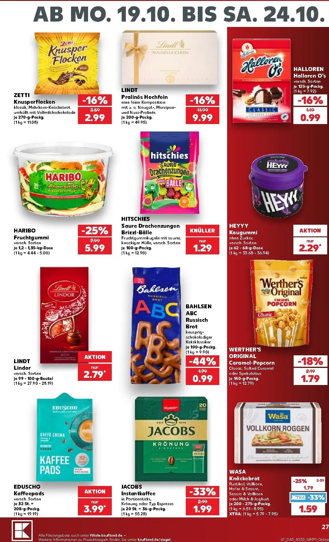 Kaufland Prospekt nächste Woche – von Montag 19.10.2026 bis Samstag 24.10.2026 von 19. Oktober bis 24. Oktober 2026 - Prospekt seite 28