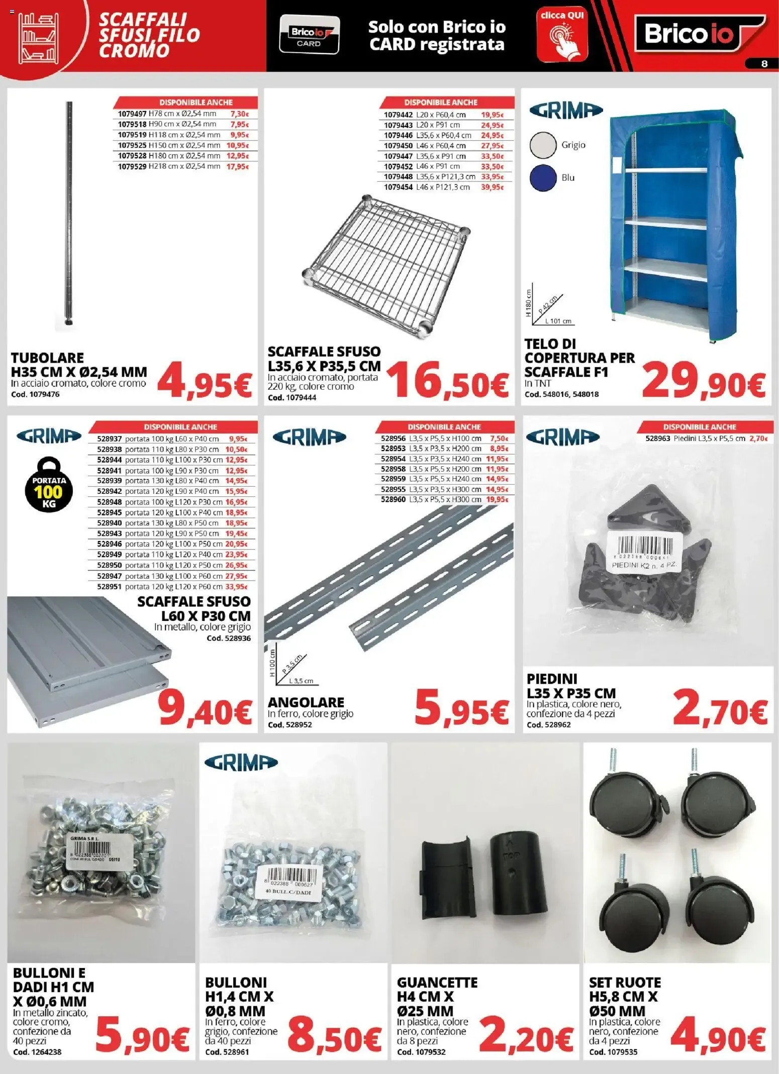 Nuovo Brico io volantino Sistemazione dal 20/08/2026 > offerte anteprima 🛍️ da 20 agosto a 27 settembre di 2026 - Pagina del volantino 8