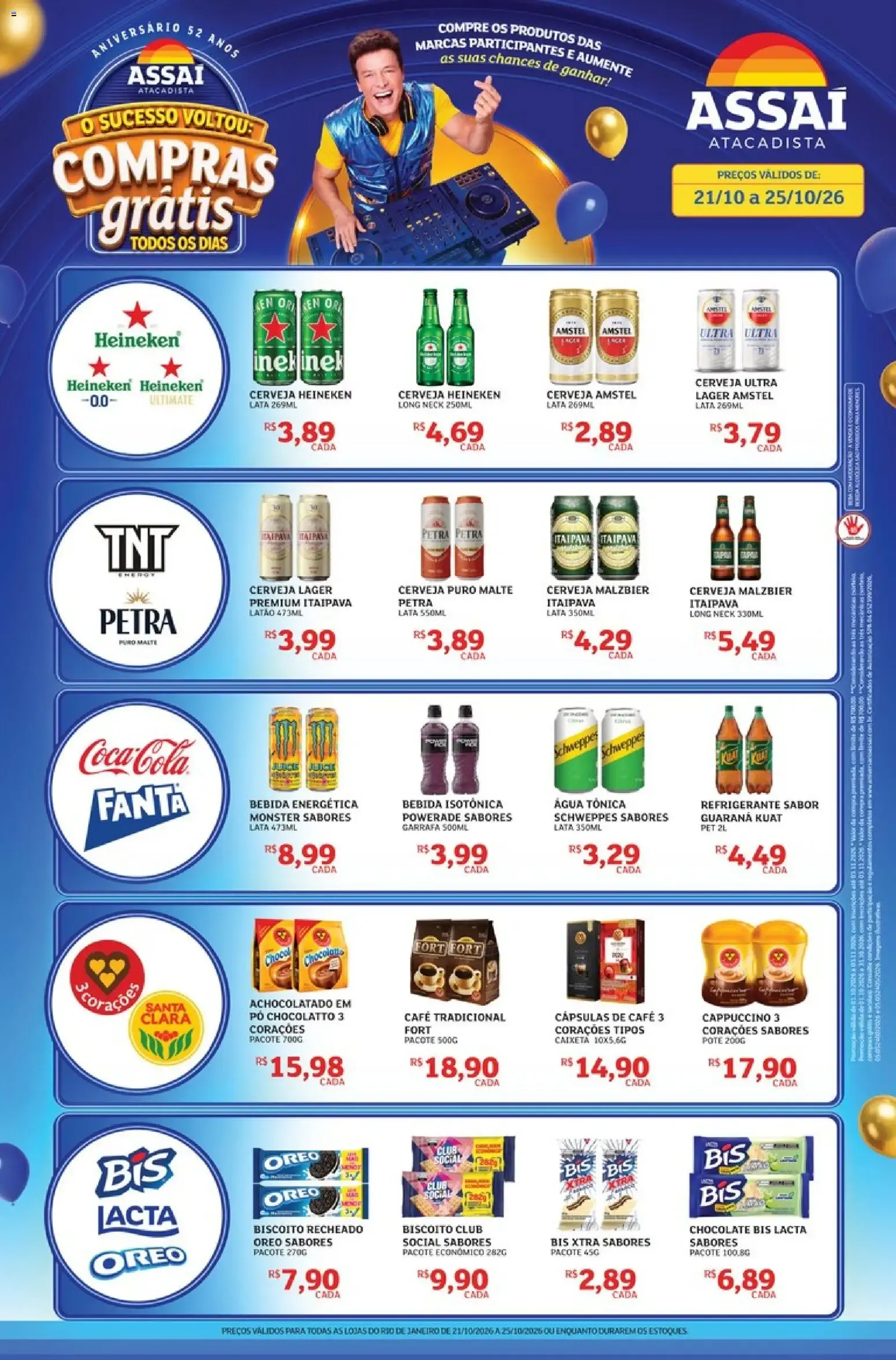 Encarte de Assaí Atacadista: Compras Grátis Todos os Dias 21 de outubro até 25 de outubro 2026 - Pagina 1