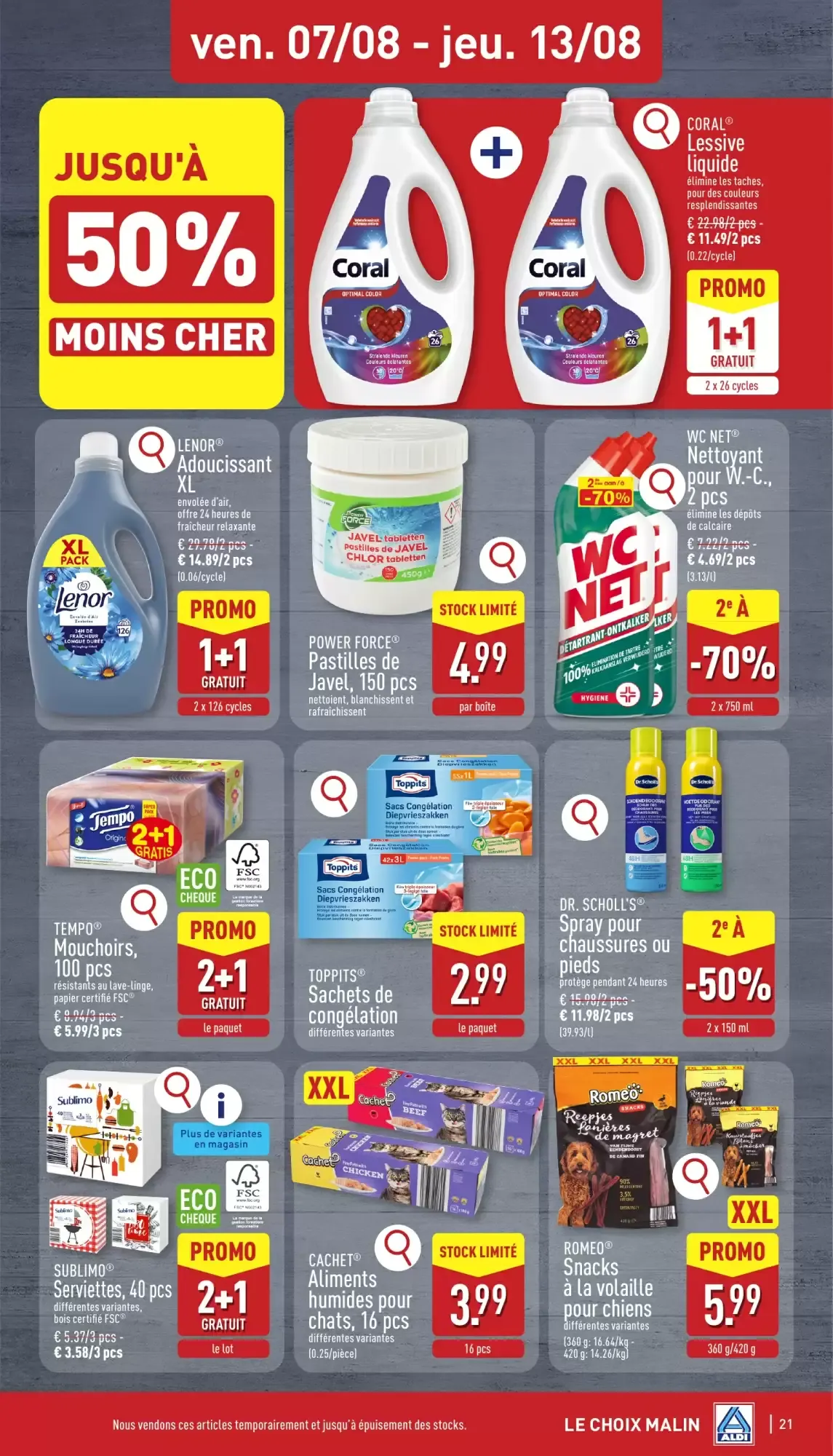 ALDI Dépliant du lun. 03/08 au sam. 08/08 inclus van 3 augustus tot 8 augustus 2026 - folder pagina 21