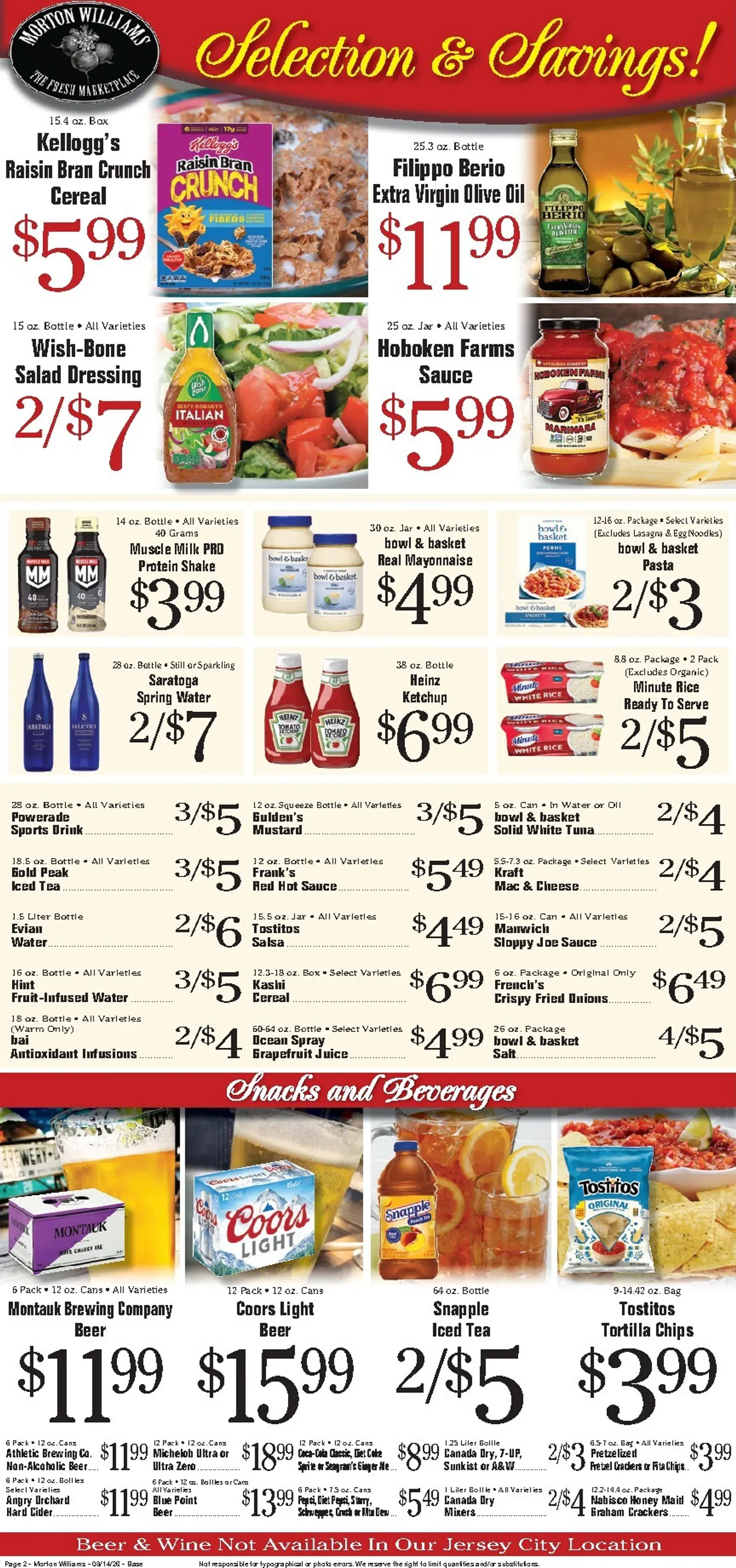 Weekly ad Current Morton Williams - Manhattan / Jersey City leaflet valid from Friday 08/14/2026 to Thursday 08/20/2026 from August 14 to August 20 2026 - Page 2