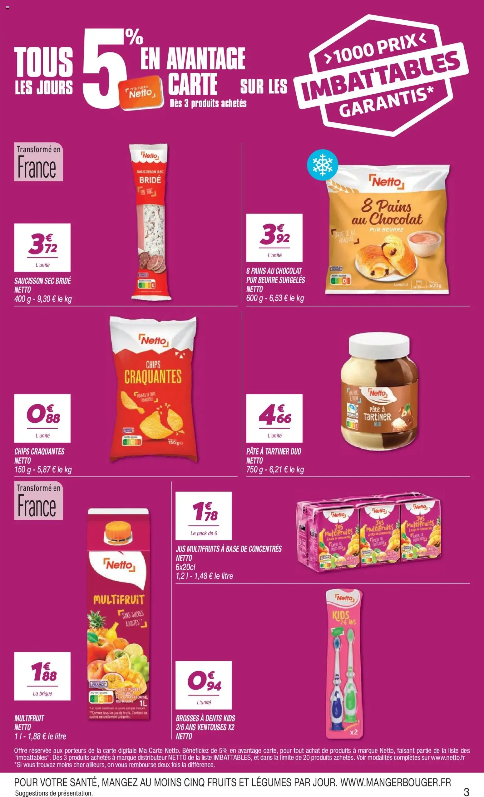 Netto rendez-vous prix bas à partir du 08/09/2026 - promo en ligne du 8 septembre au 14 septembre 2026 - Catalogue page 3
