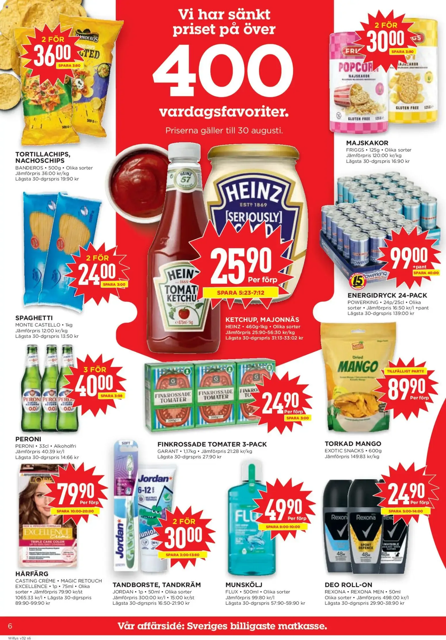 Willys erbjudanden från 03/08/2026 - 09/08/2026 > Reklamblad nuvarande rabatter från 3 augusti till 9 augusti 2026 - Reklamblad sidor 6