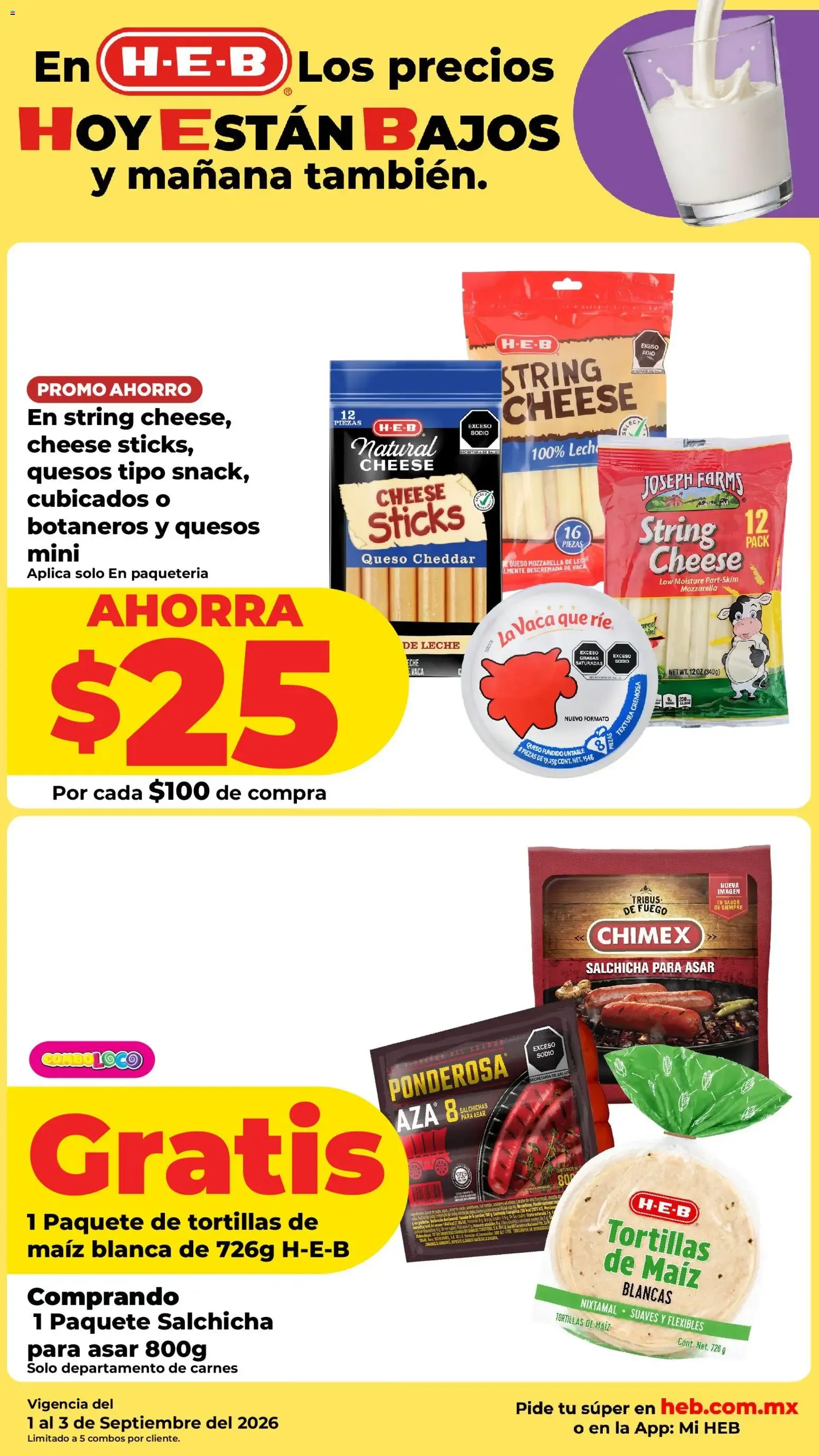 Catálogo de H-E-B folleto Los precios hoy están bajos (01/09/2026 - 03/09/2026) - catálogo en línea 1 de septiembre al 3 de septiembre 2026 - Pagina 3