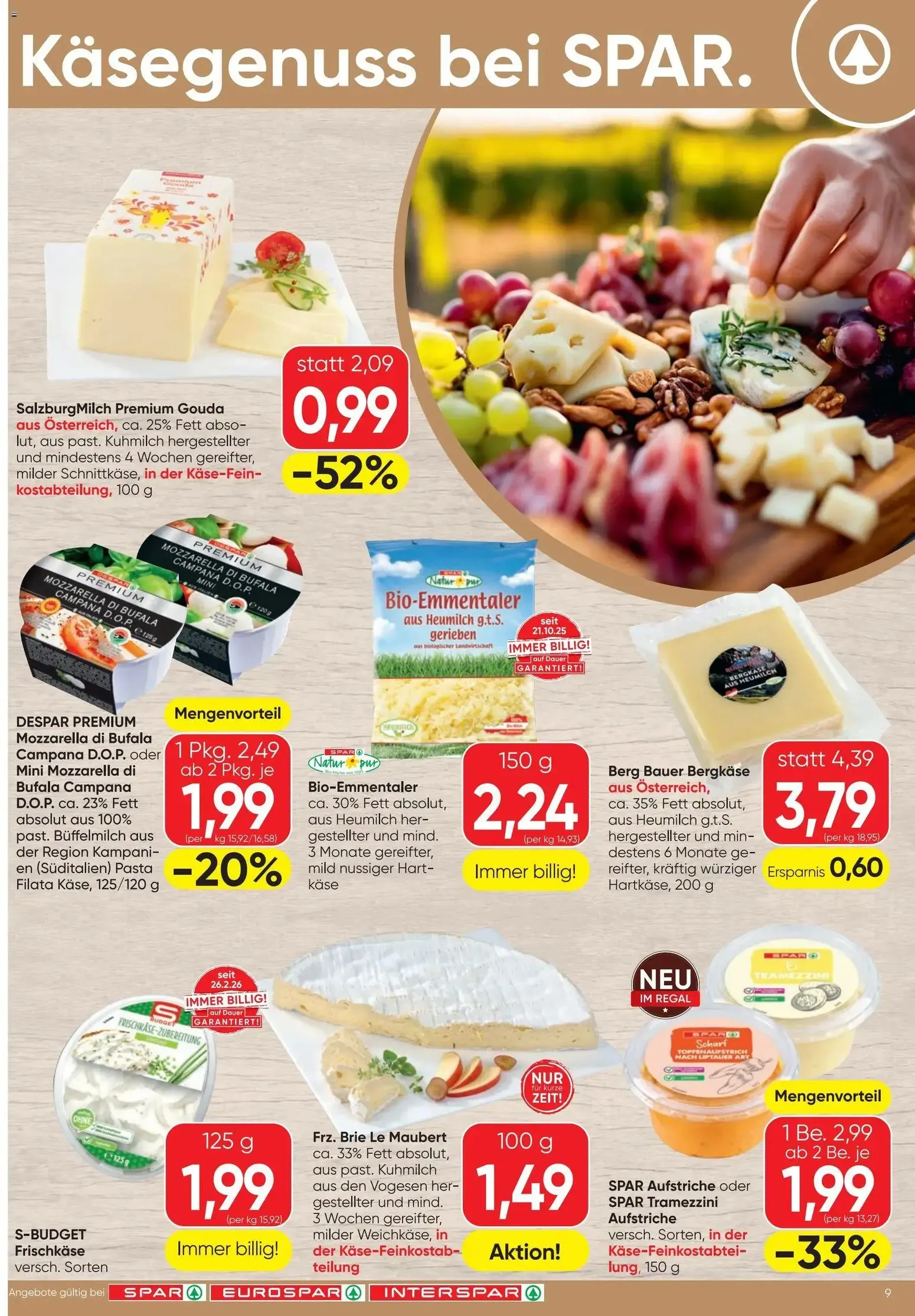 Spar - Flugblatt (18.06.2026) - Angebote und Prospekt von 18. Juni bis 30. Juni 2026 - Flugblätt seite  9
