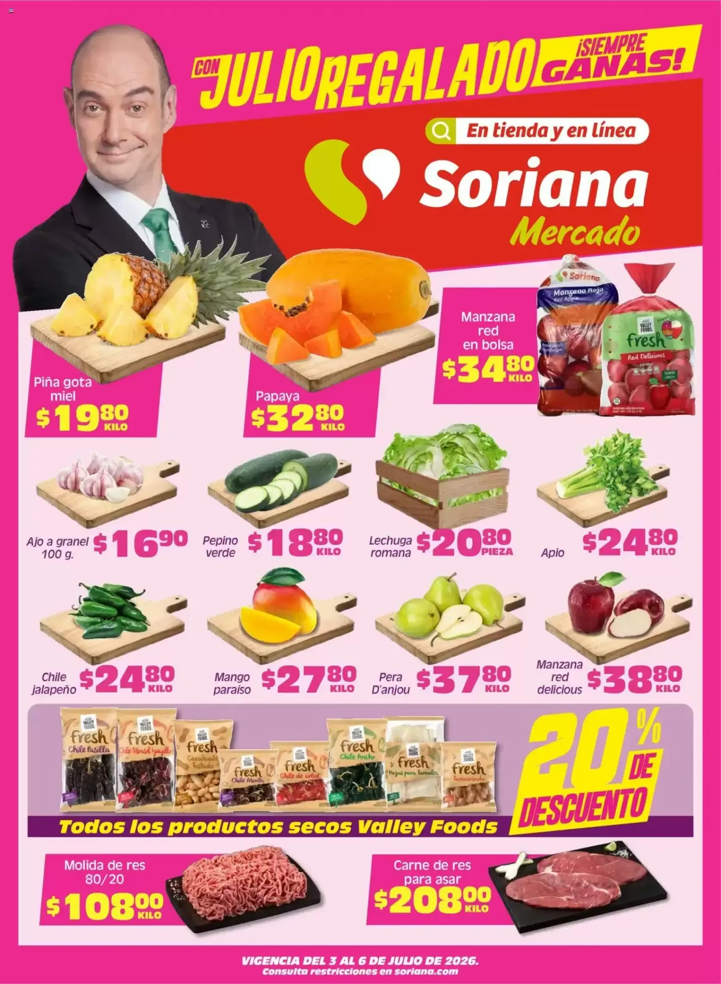 Catálogo de Folleto Soriana Mercado 3 de julio al 6 de julio 2026 - Pagina 1