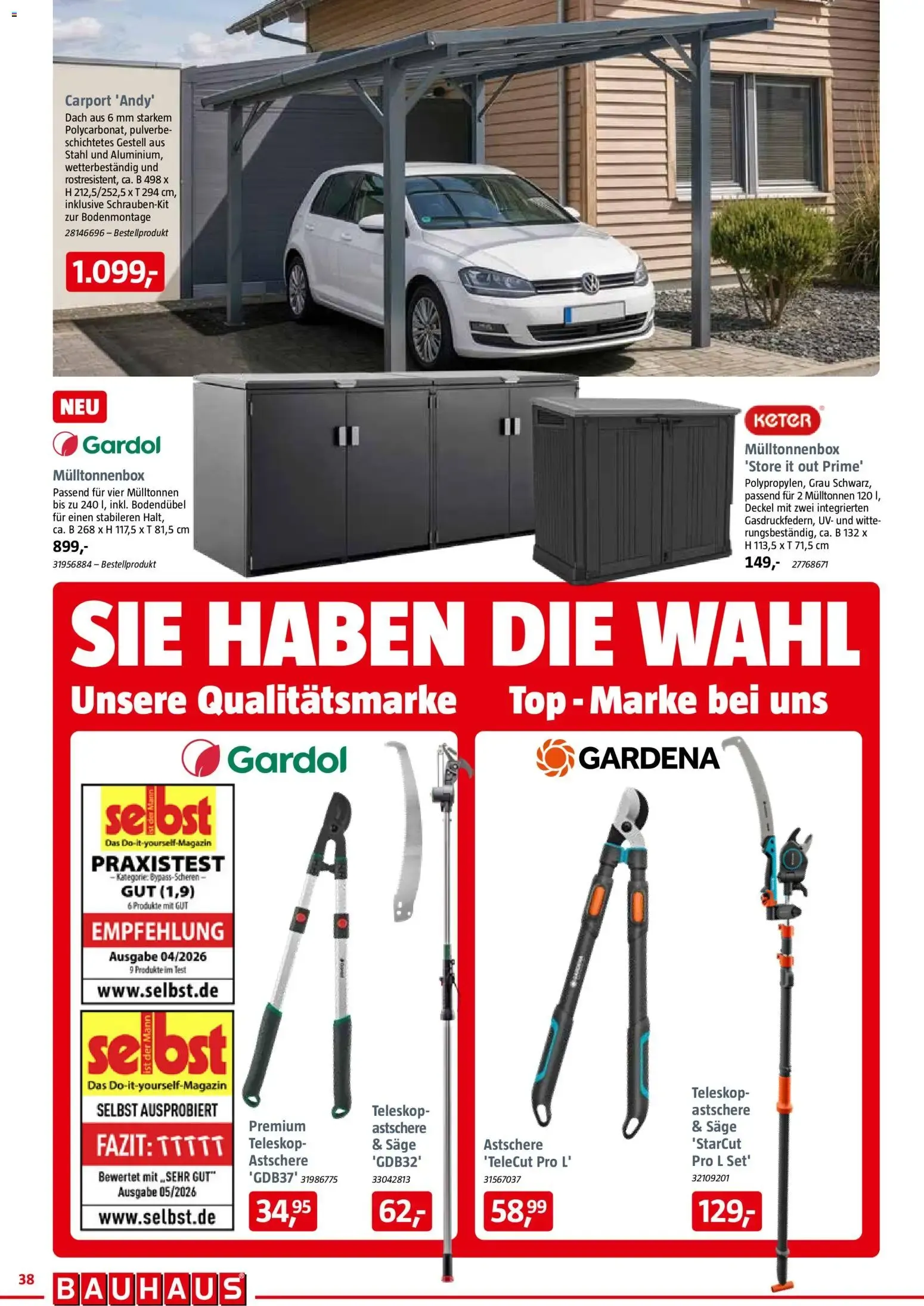 Bauhaus Prospekt (ab 02.10.2026) zum Blättern von 2. Oktober bis 17. Oktober 2026 - Prospekt seite 38