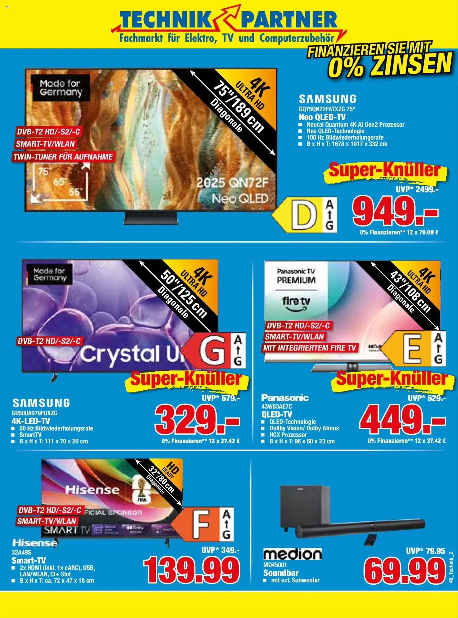 TECHNIK PARTNER Fachmarkt für Elektro, TV und Computerzubehör von 28. September bis 2. Oktober 2026 - Prospekt seite 2