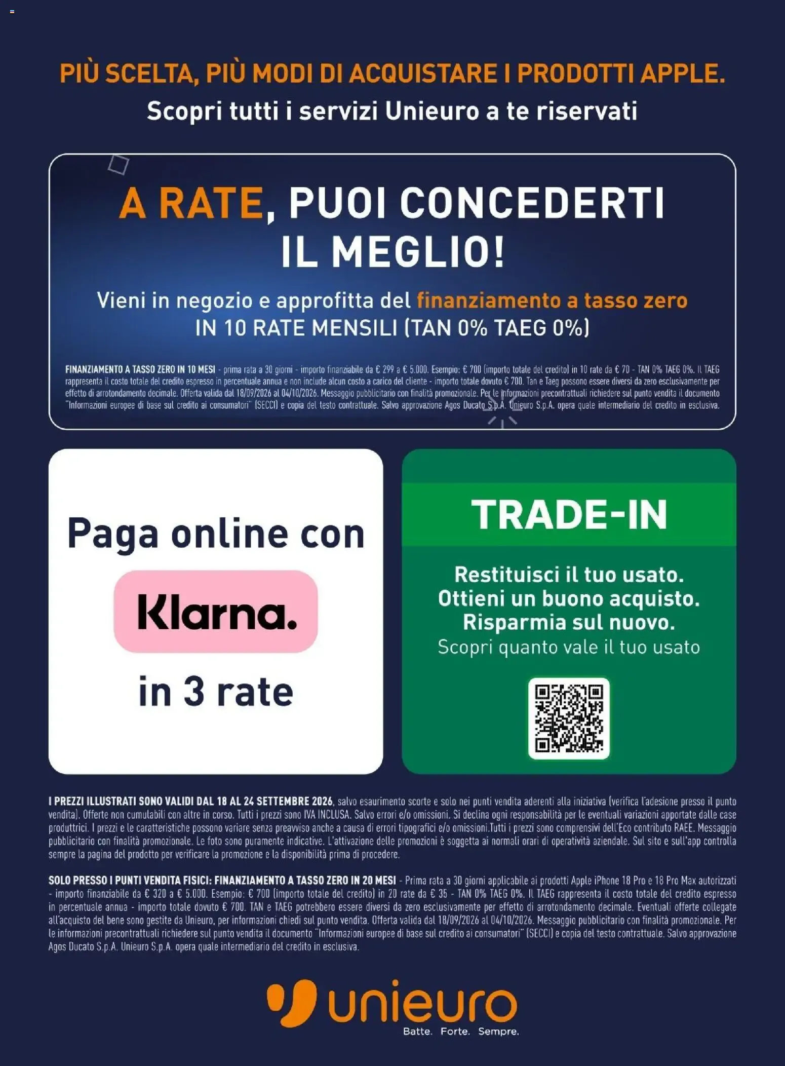 Nuovo Unieuro volantino Apple dal 18/09/2026 > offerte anteprima 🛍️ da 18 settembre a 24 settembre di 2026 - Pagina del volantino 19