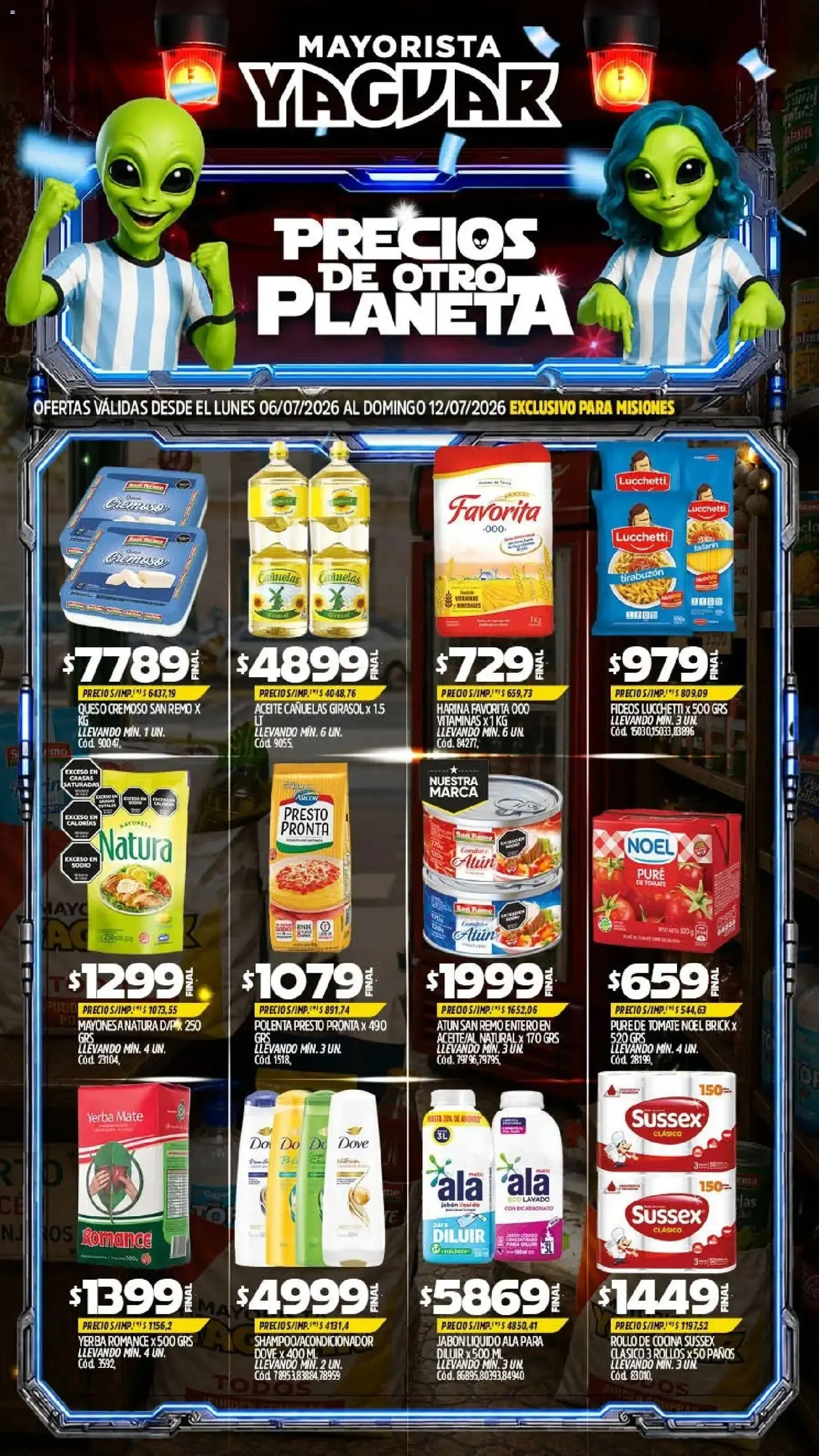 Ofertas de Yaguar - Oferta Semanal Misiones del 06/07/2026 - 12/07/2026 6 de julio al 12 de julio 2026 - Página 1 del catálogo