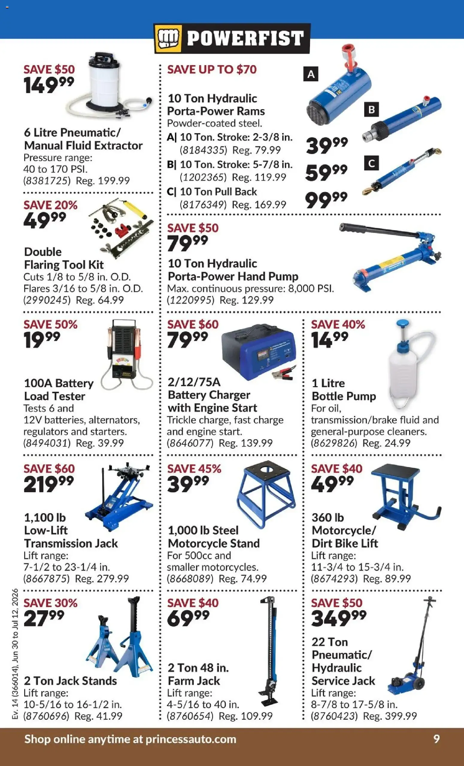 Princess Auto flyer - 2 Week Sale! from Jun 30, 2026 > weekly specials & deals from June 30 to July 12 2026 - flyer page 14