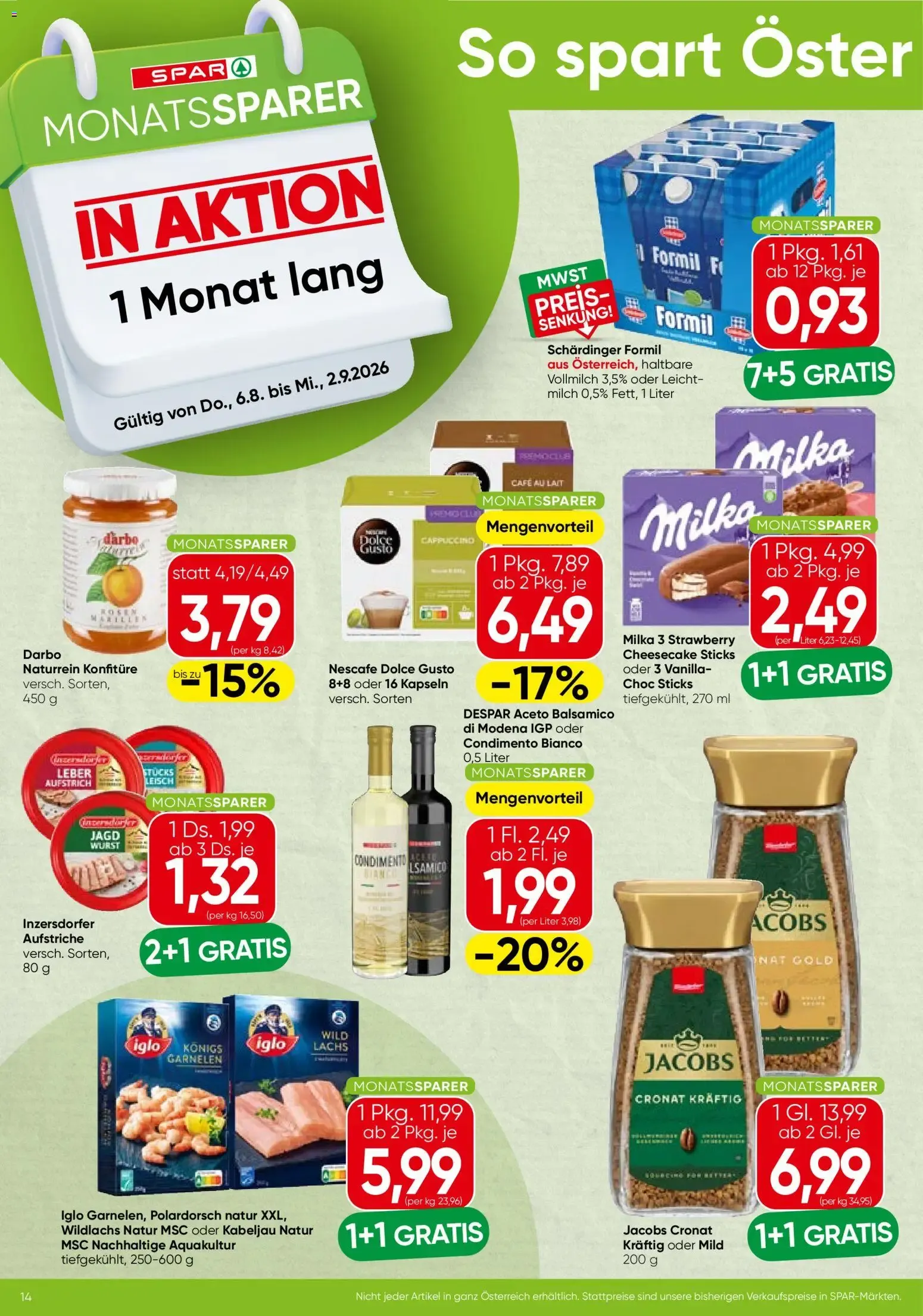 Spar Monatssparer - In Aktion von 6. August bis 2. September 2026 - Flugblätt seite 2