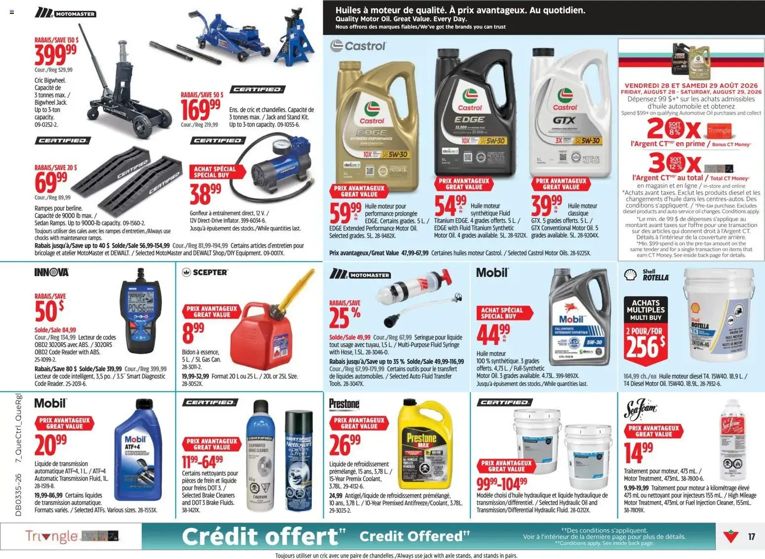 Canadian Tire circulaire from Aug 27, 2026 > weekly specials & deals from August 27 to September 2 2026 - flyer page 17