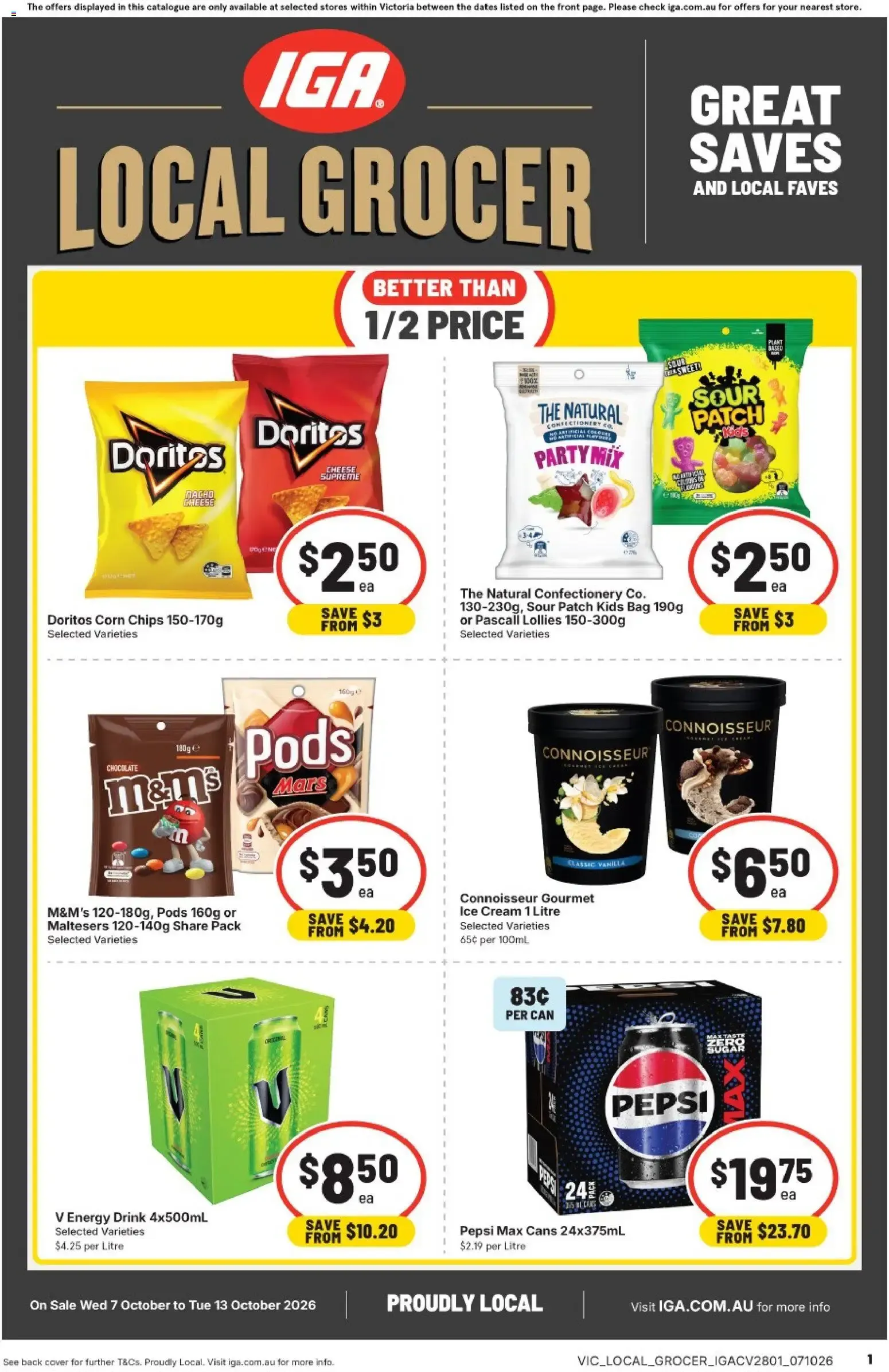 IGA Local Grocer - Great Saves and Local Faves - Catalogue valid from 7 October to 13 October 2026 - page 1