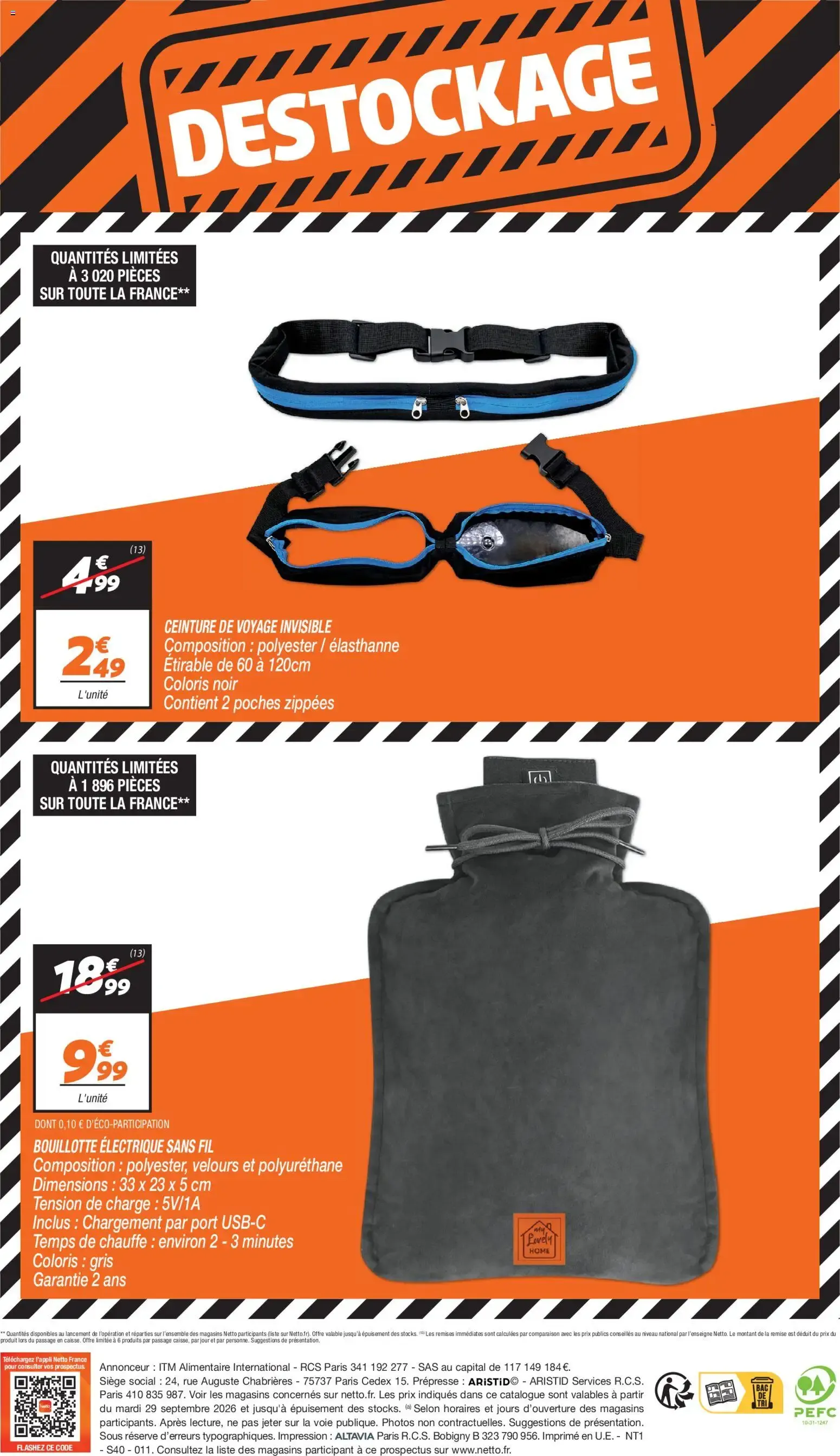 Netto - destockage octobre à partir du 29/09/2026 - promo en ligne du 29 septembre au 31 octobre 2026 - Catalogue page 4