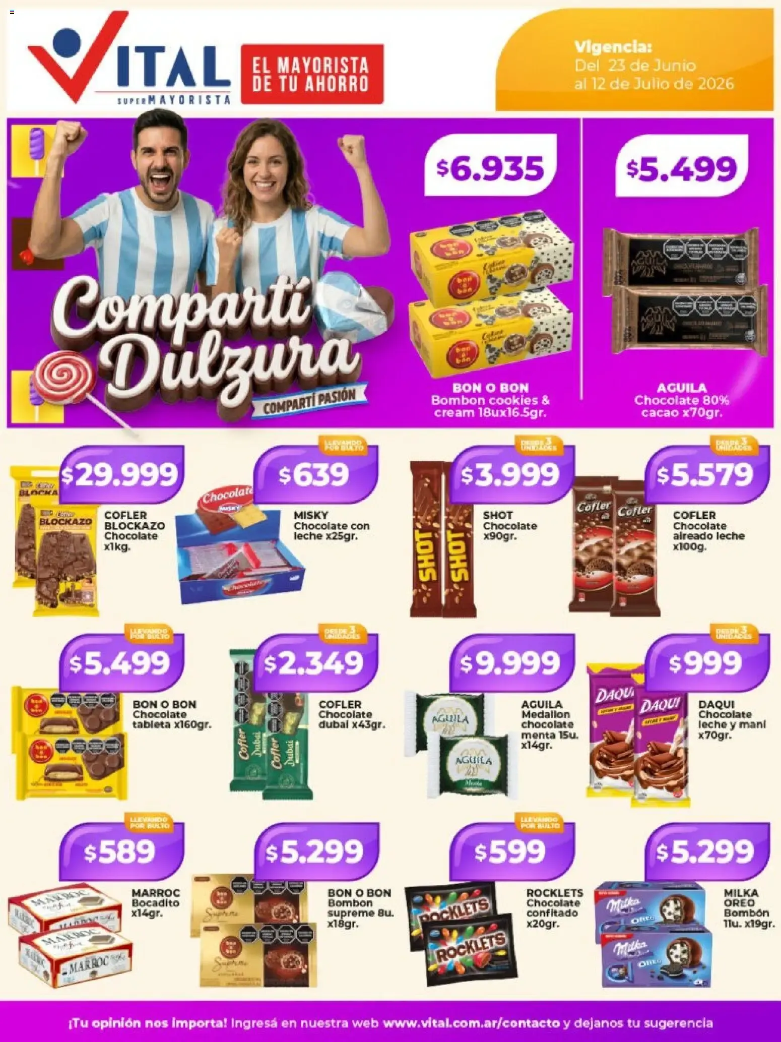 Ofertas de Vital - Compartí dulzura || del 23/06/2026 - 12/07/2026 || Catálogo 23 de junio al 12 de julio 2026 - Página 1 del catálogo
