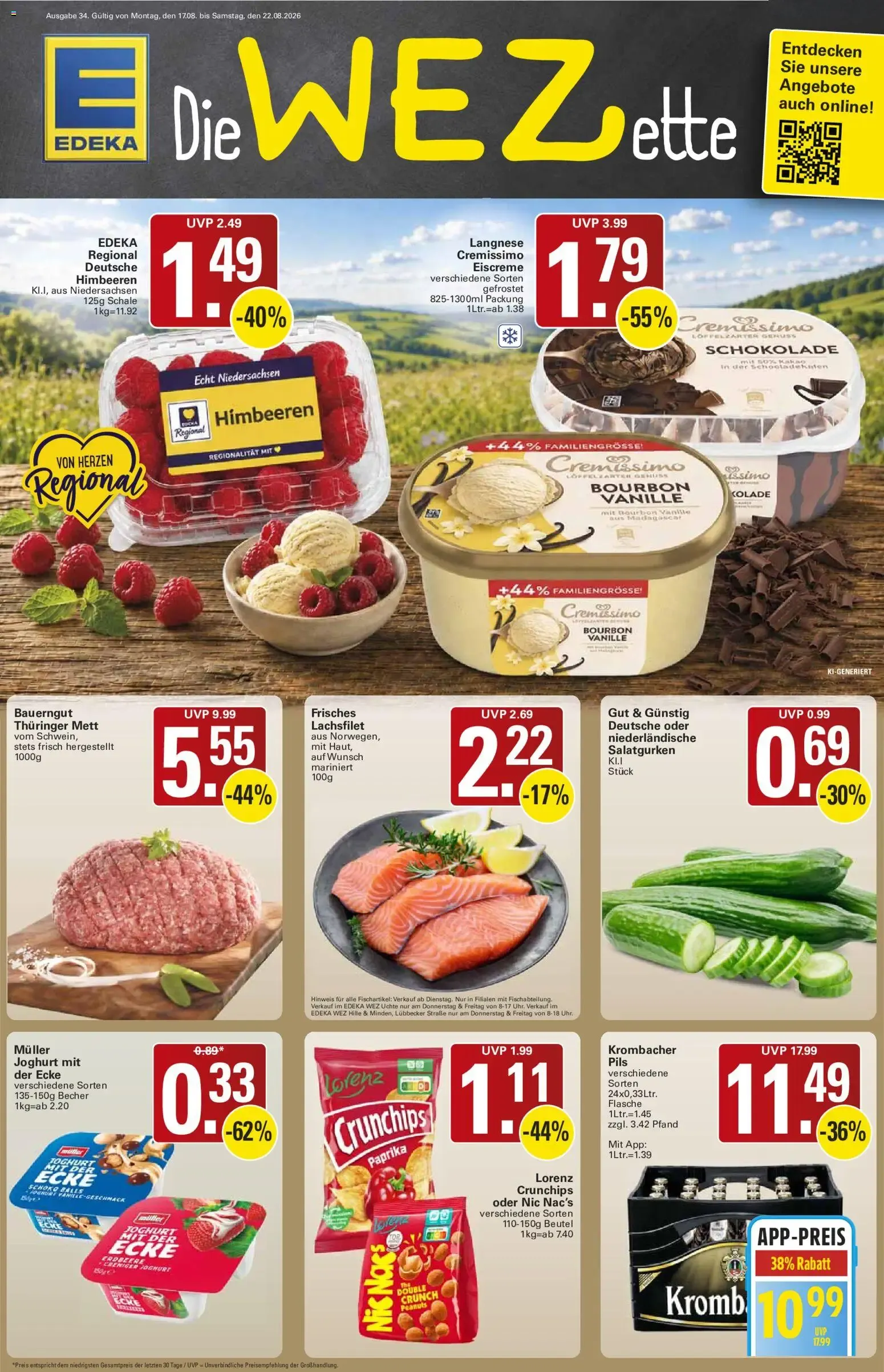Die WEZette von 17. August bis 22. August 2026 - Prospekt seite 1