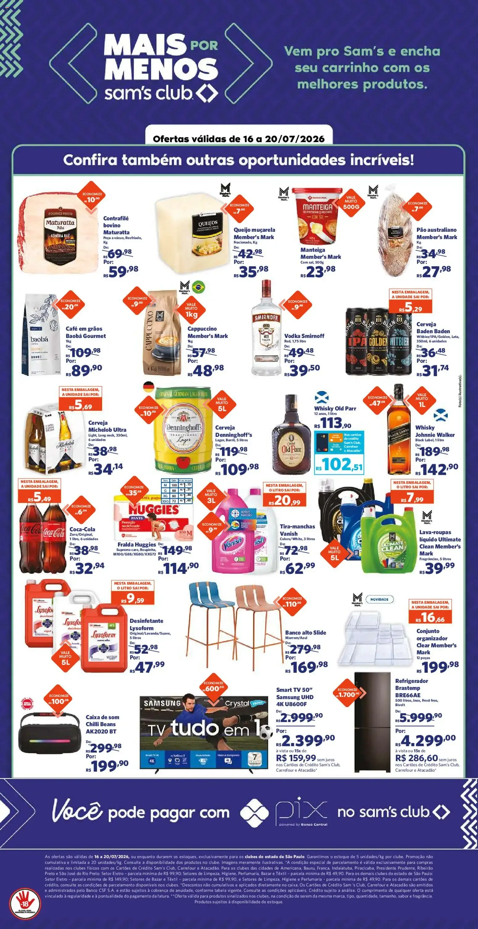 Encarte de Sam's Club - Ofertas da semana de 16/07/2026 | Promoções Online 16 de julho até 20 de julho 2026 - Pagina 3