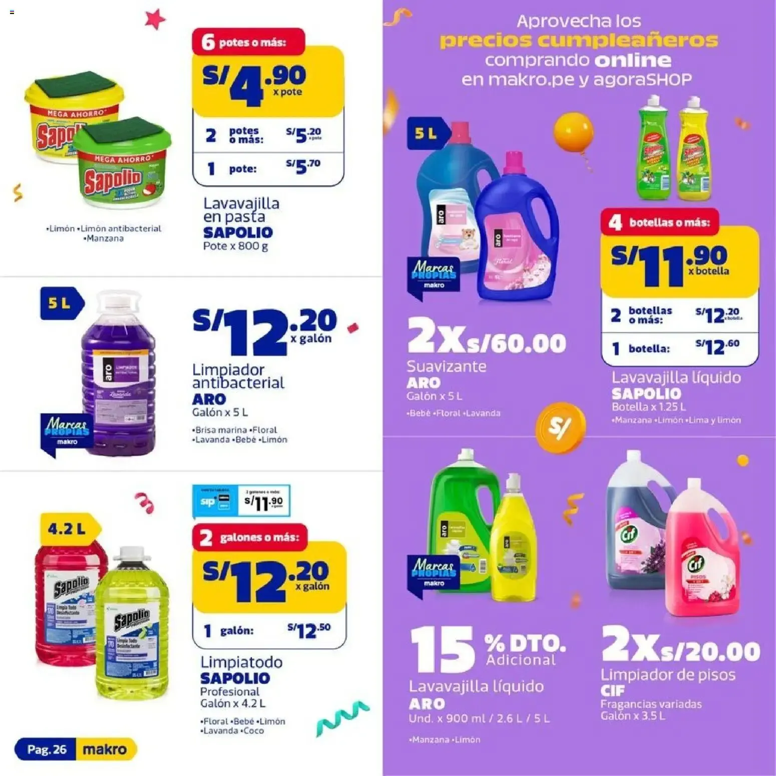 Catalogo de Precios Cumpleañeros Makro 14 de julio al 29 de julio 2026 - Pag 26