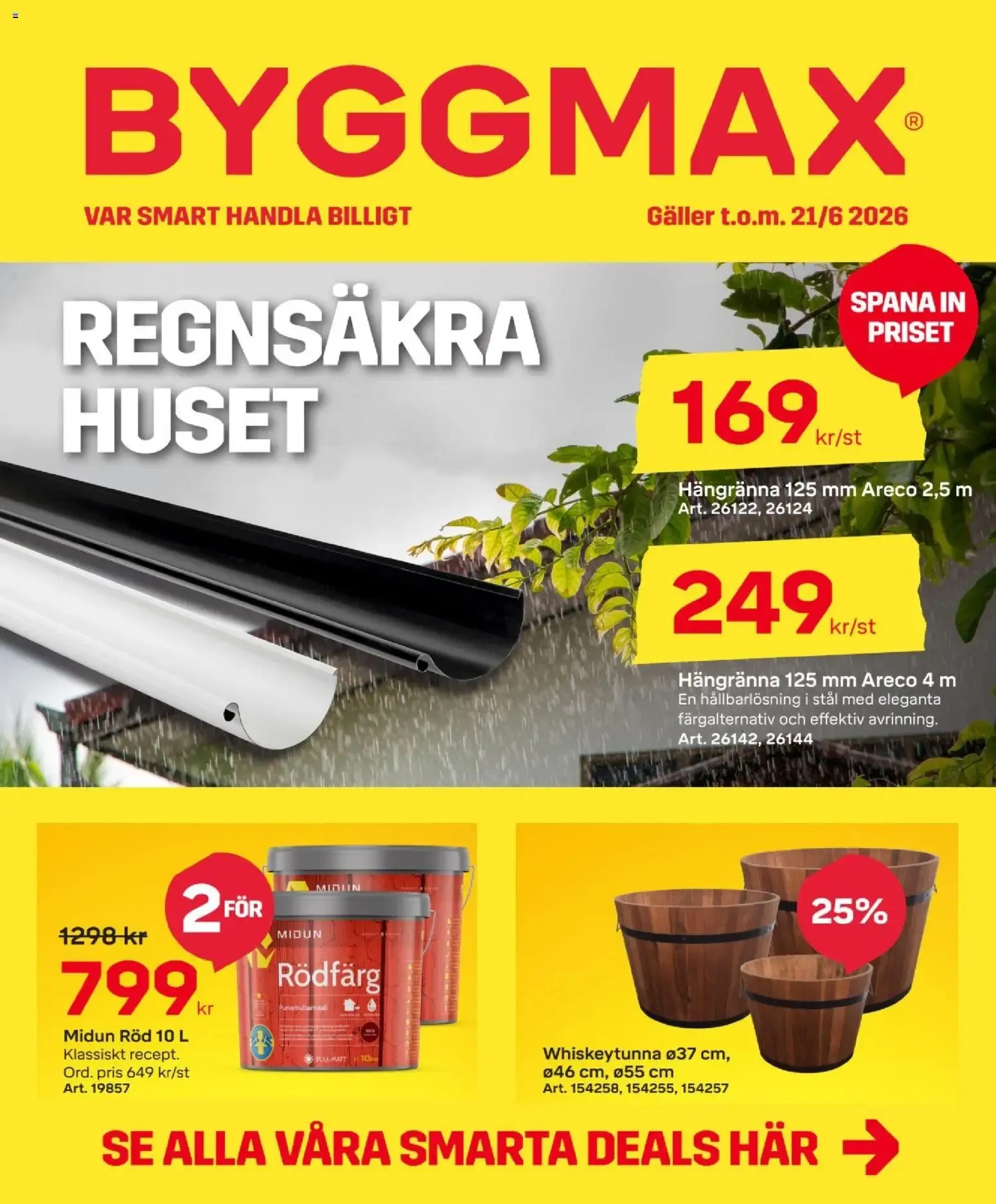 ByggMax: Regnsäkra Huset y Ofertas Varias från 11 juni till 21 juni 2026 - Reklamblad sidor 1