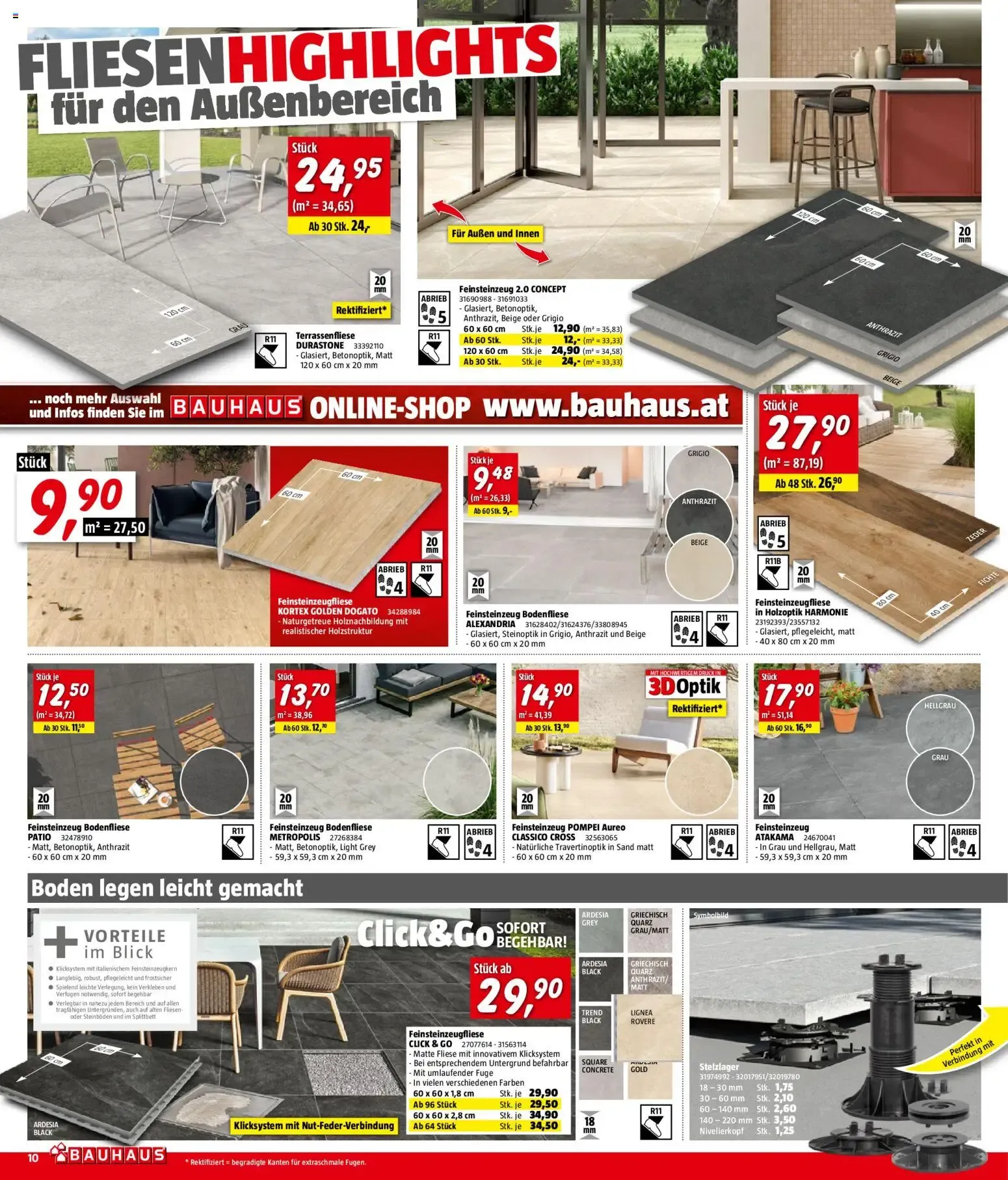 Bauhaus Prospekt aktuell von 22.07.2026 - Aktuelle Angebote von 22. Juli bis 11. August 2026 - Flugblätt seite  10