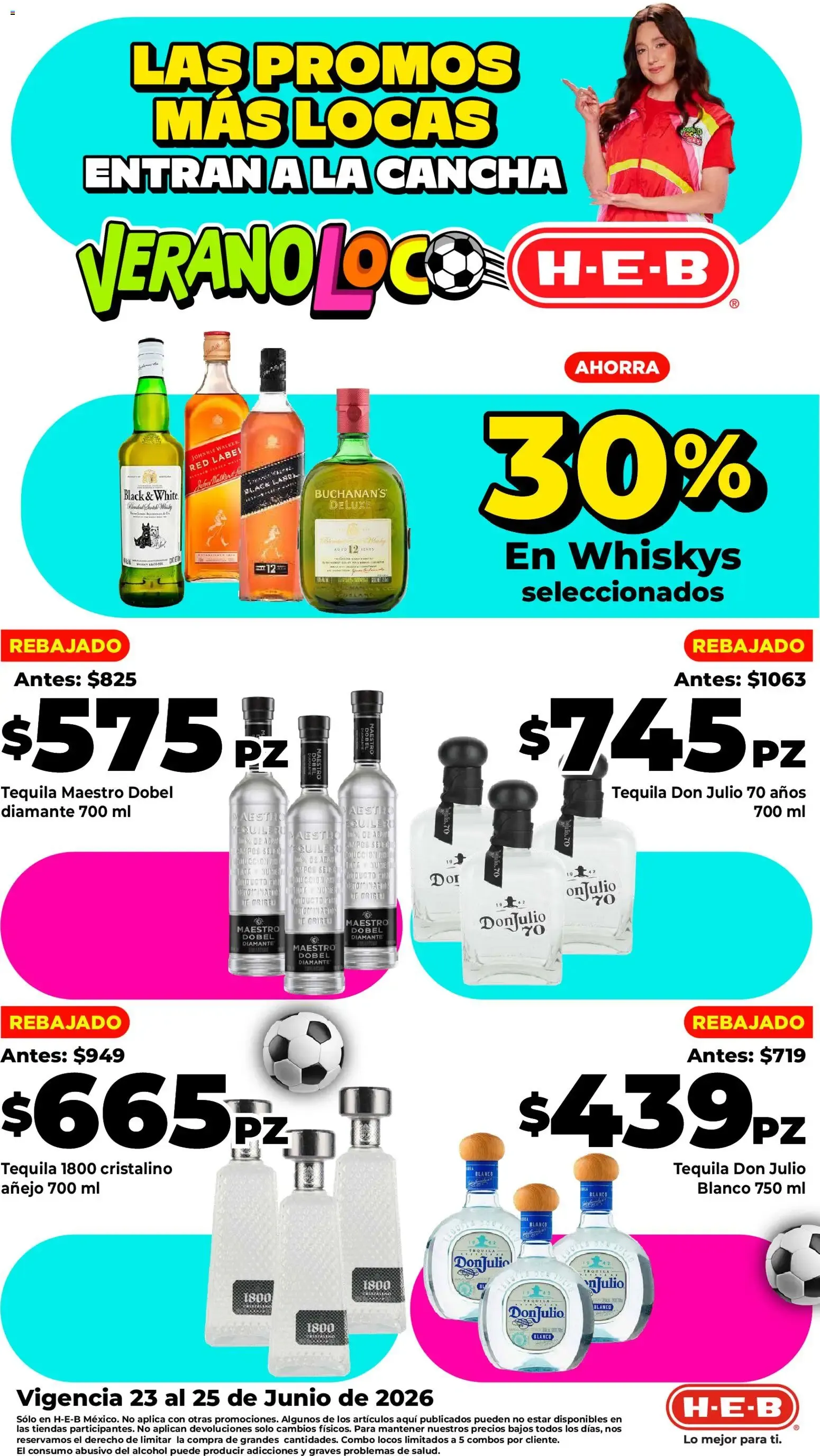 Catálogo de H-E-B folleto Las promos más locas (23/06/2026 - 25/06/2026) - catálogo en línea 23 de junio al 25 de junio 2026 - Pagina 1