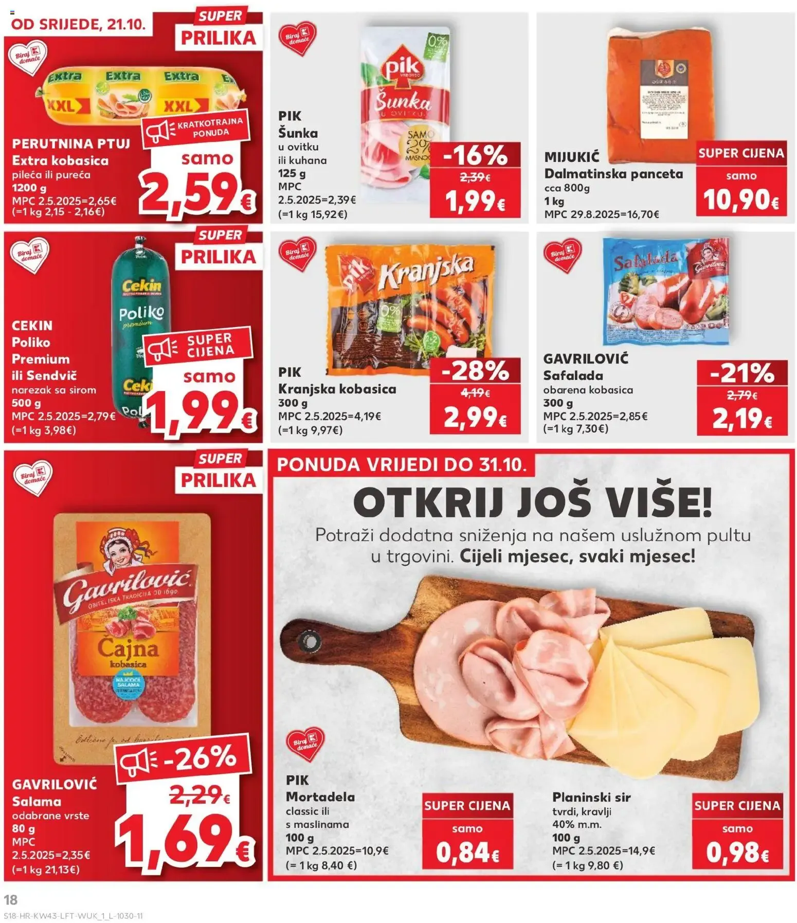 Katalog Kaufland Katalog novi od 21.10.2026 na listanje > letak digitalni od 21. listopada do 27. listopada 2026. - Pregled Stranica 18
