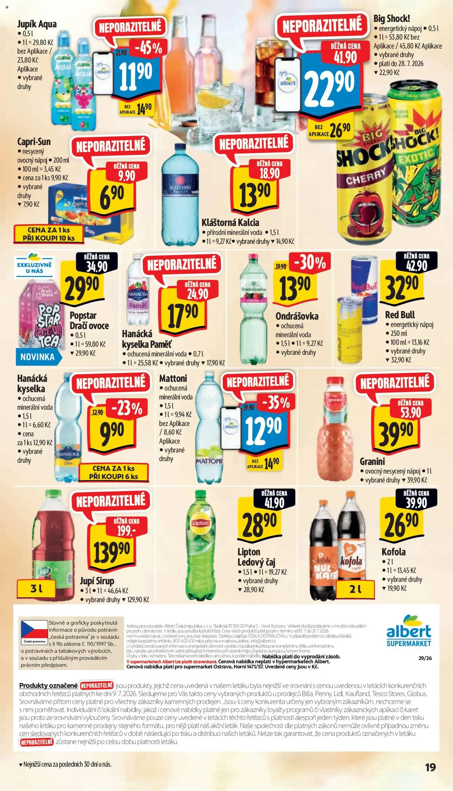 Albert leták - Supermarket - Ostrava od 15.07.2026 - Akční leták - 15. července 21. července 2026 - Page 33