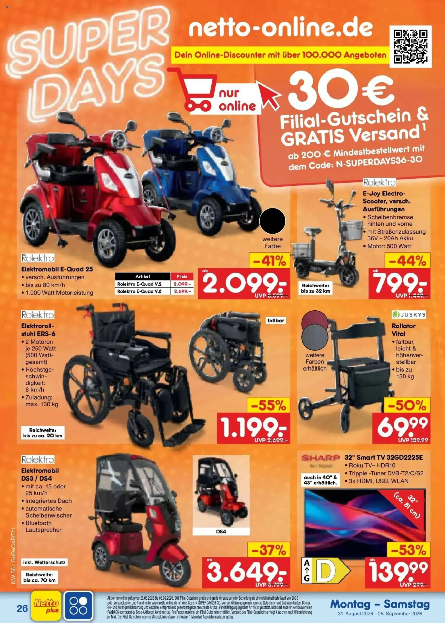 Netto Marken-Discount XXL SPAR GANZ NAH von 31. August bis 5. September 2026 - Prospekt seite 36