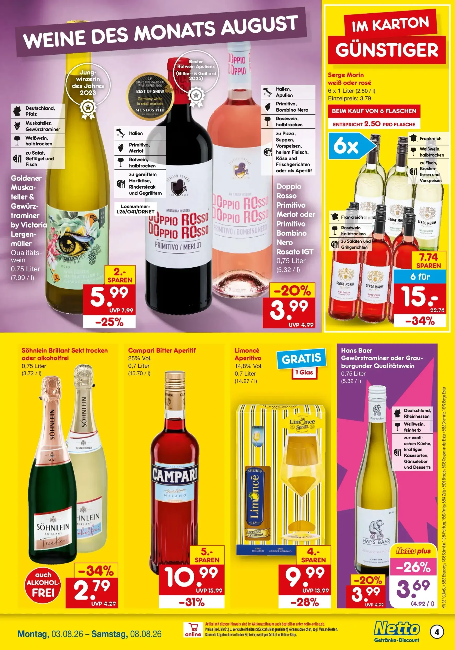 Netto Getränke-Discount von 3. August bis 8. August 2026 - Prospekt seite 4