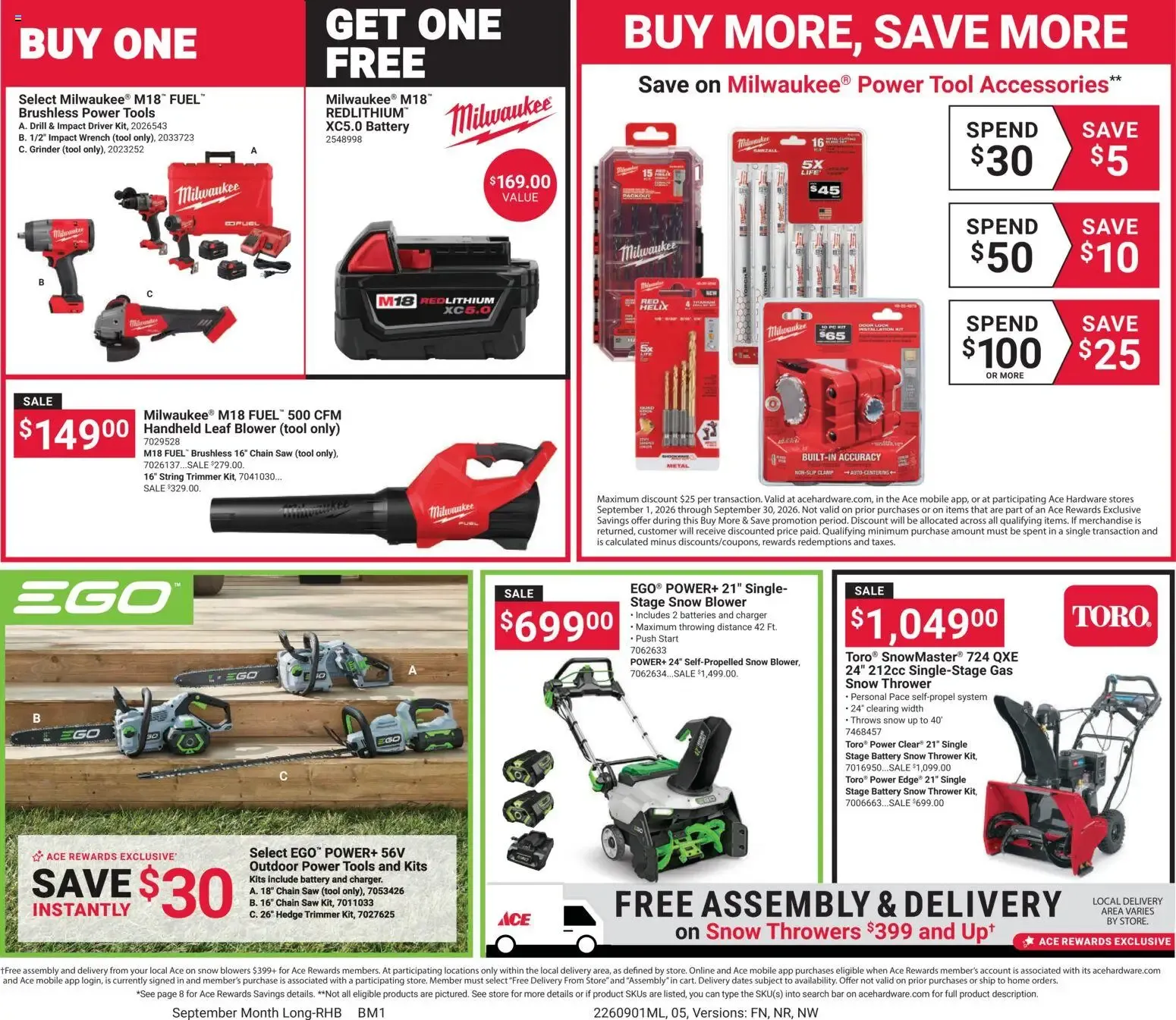 Weekly promotion ACE Hardware Weekly Ad (09/01 - 09/30 2026) - Flyer spanning from September 1 to September 30 2026 - Page 5 for Catalogue 365