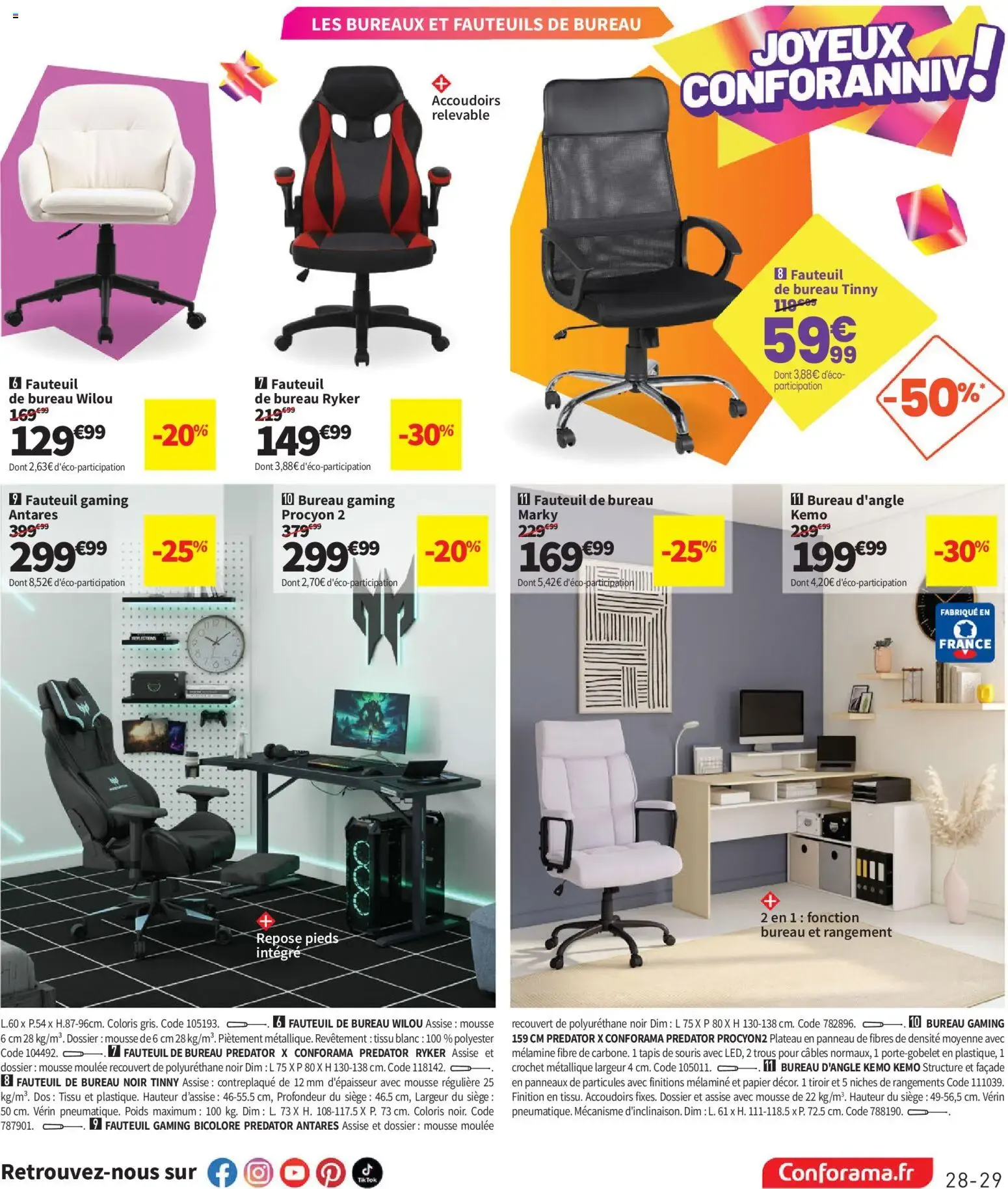 Conforama catalogue à partir du 25/08/2026 - promo en ligne du 25 août au 28 septembre 2026 - Catalogue page 29