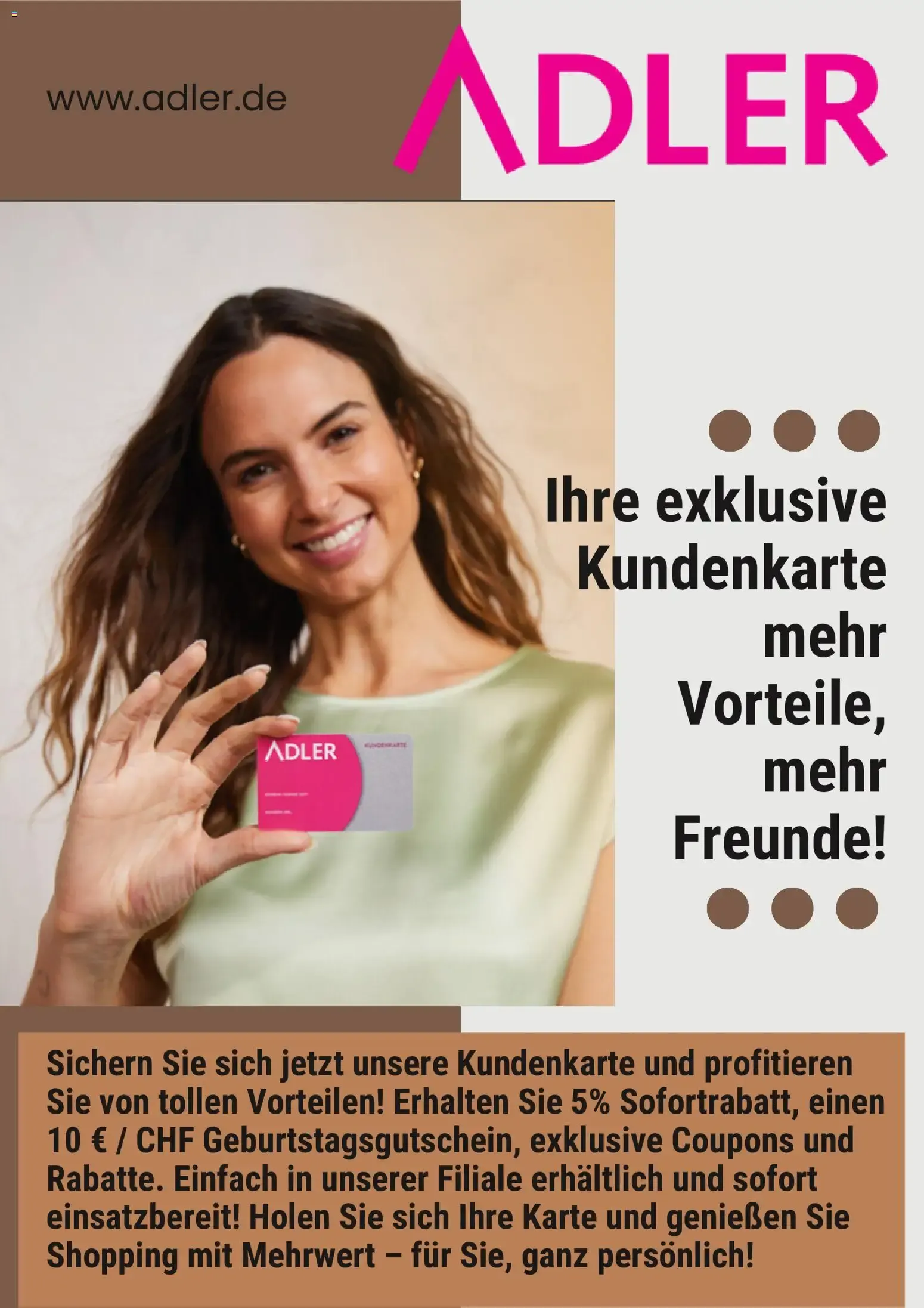 Adler: Ihre exklusive Kundenkarte von 12. Juni bis 13. Juli 2026 - Prospekt seite 1