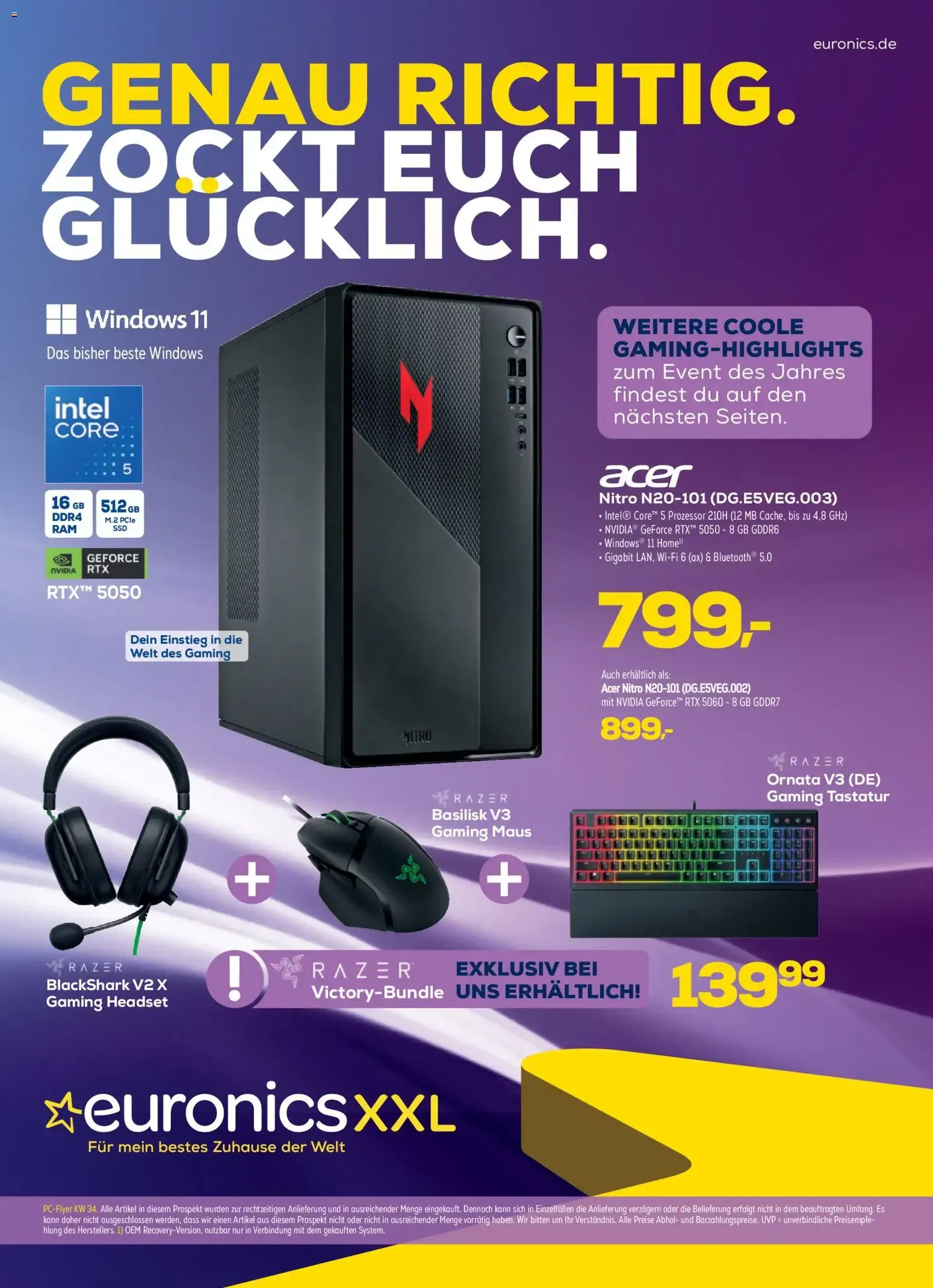 Euronics XXL PC-Flyer: Gaming Highlights