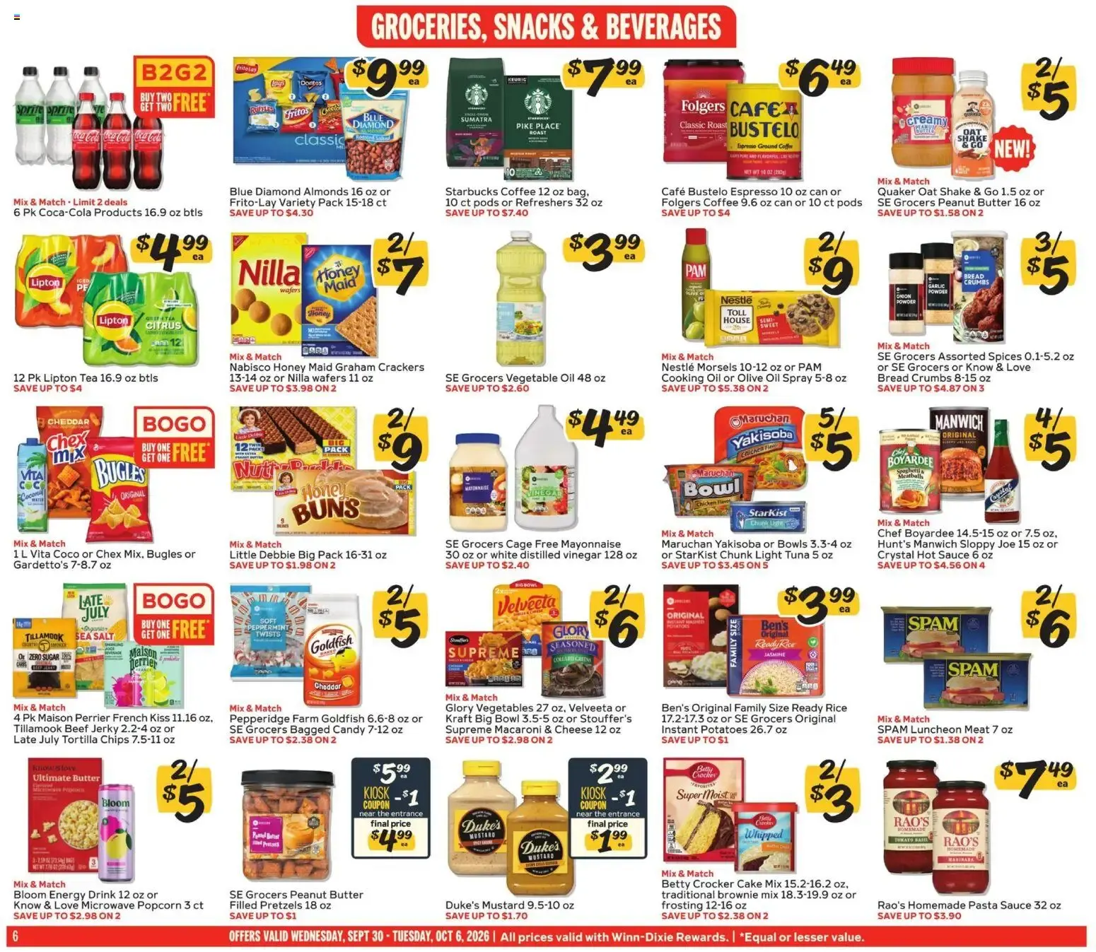Weekly ad Winn Dixie Weekly Weekly Ad (09/30 - 10/06 2026) - Flyer from September 30 to October 6 2026 - Page 6