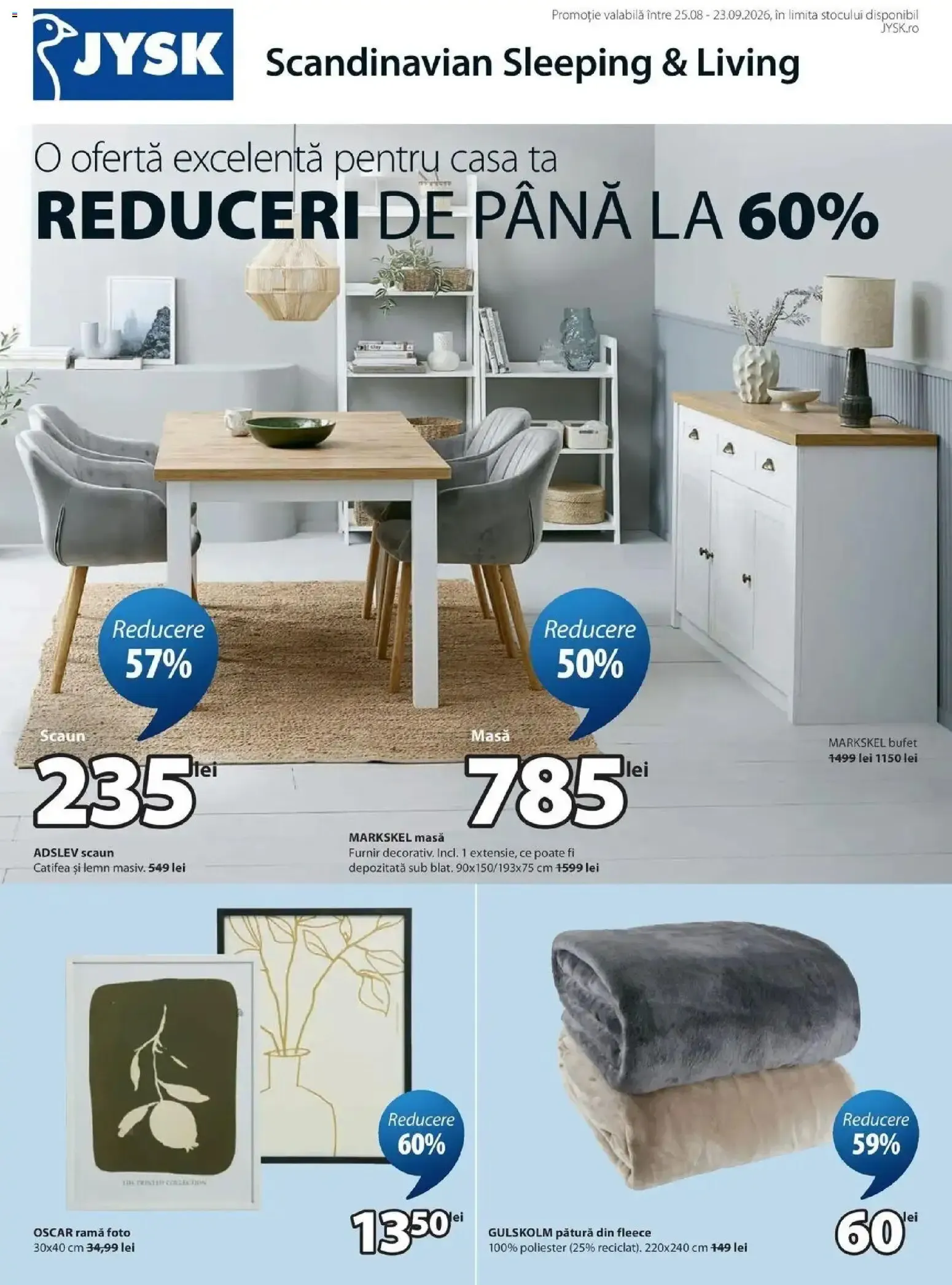 Catalog JYSK Catalog - Oferta 25.08.2026 - 23.09.2026 de la 25 august până la 23 septembrie 2026 - Revista Pagina 1