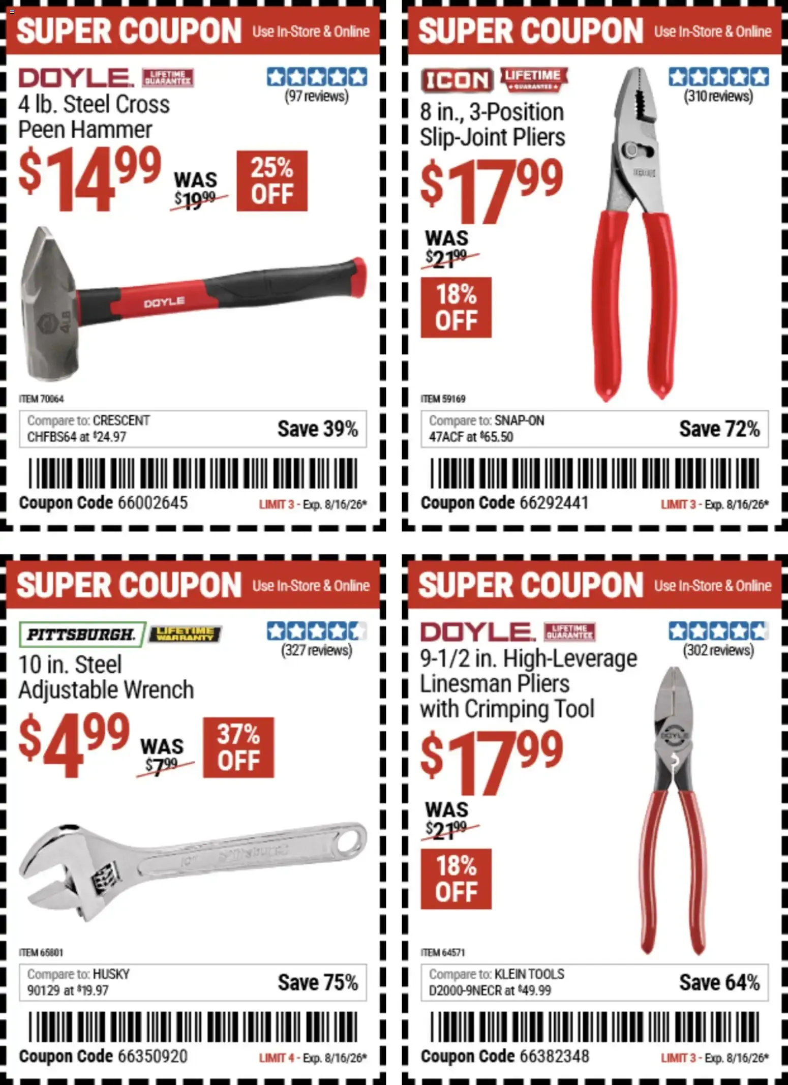 Weekly ad Harbor Freight Weekly Ad (08/03 - 08/16 2026) - Flyer from August 3 to August 16 2026 - Page 14
