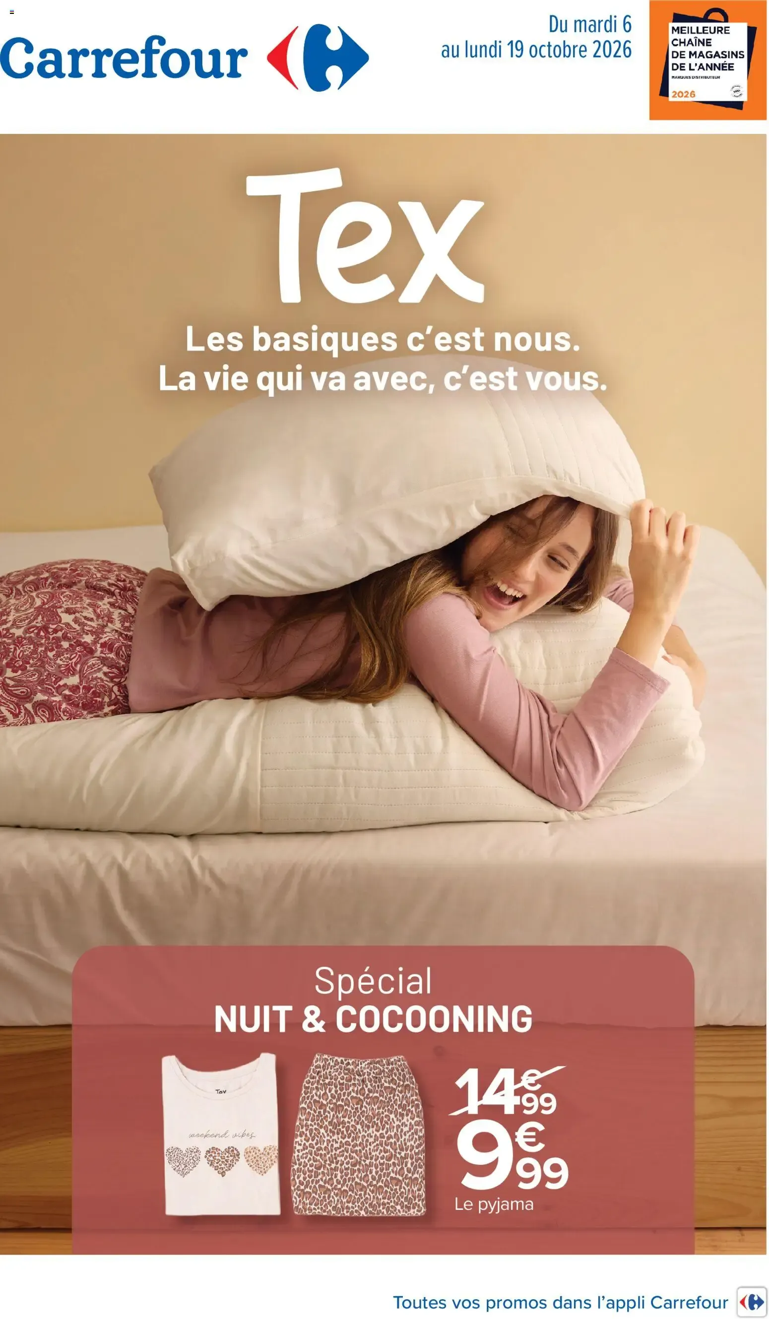 Carrefour Special nuit et cocooning à partir du 06/10/2026 - promo en ligne du 6 octobre au 19 octobre 2026 - Catalogue page 1