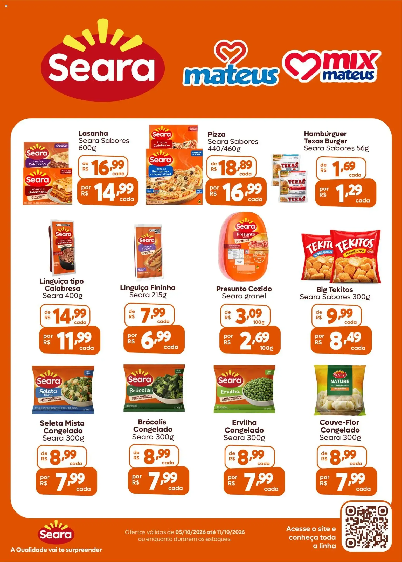Encarte de Mateus ofertas Seara de 05/10/2026 | Promoções Online 5 de outubro até 11 de outubro 2026 - Pagina 1