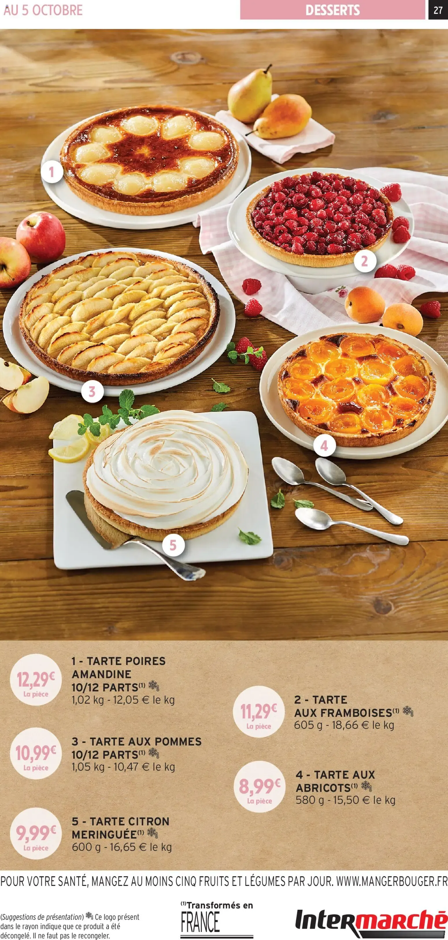 Intermarché - Les menus traiteur printemps/été à partir du 01/04/2026 - promo en ligne du 1 avril au 5 octobre 2026 - Catalogue page 27
