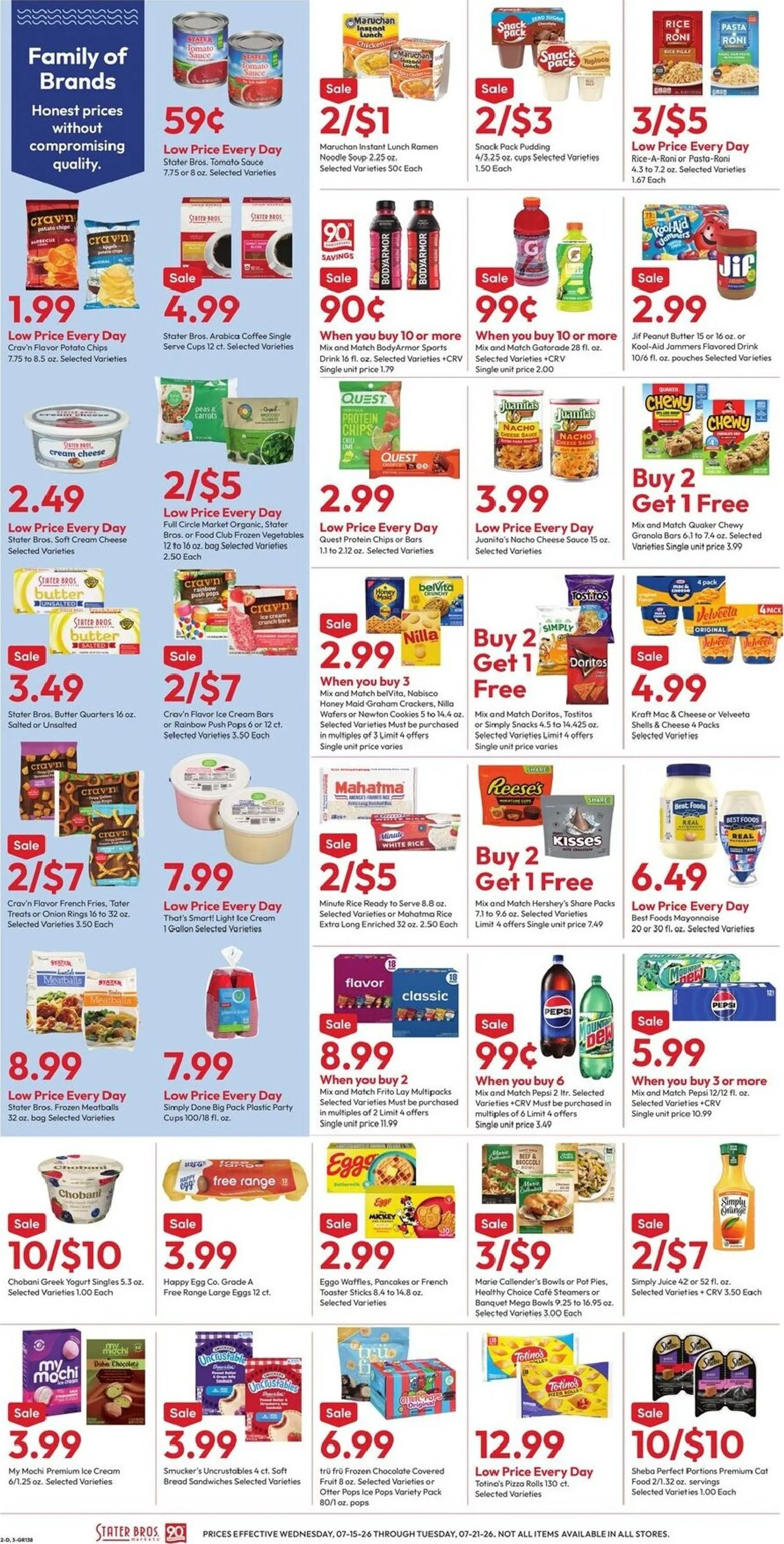 Weekly ad Current Stater Bros. leaflet valid from Wednesday 07/15/2026 to Tuesday 07/21/2026 from July 15 to July 21 2026 - Page 2