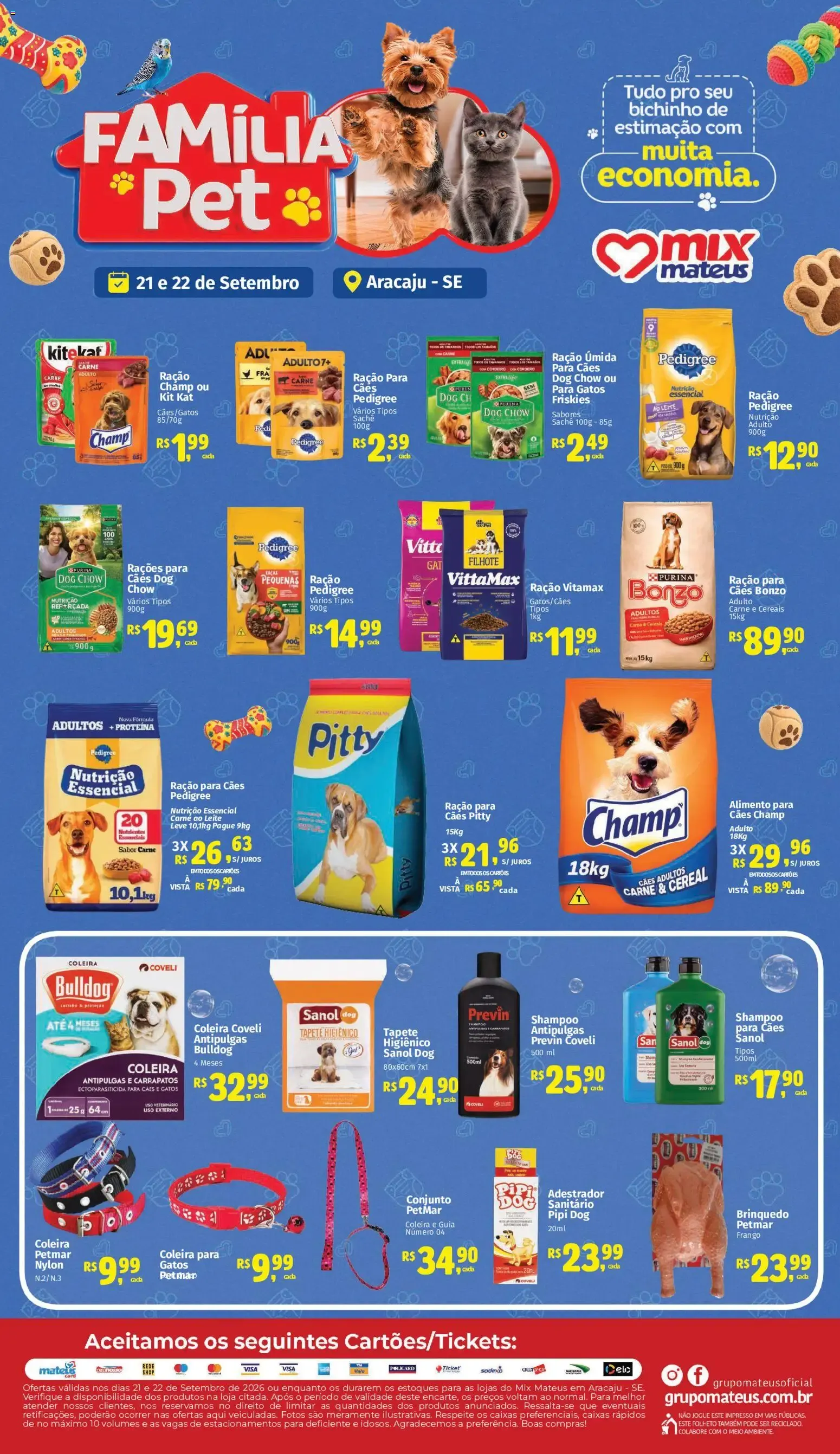 Encarte de Mateus ofertas Festival Pet de 21/09/2026 | Promoções Online 21 de setembro até 22 de setembro 2026 - Pagina 1