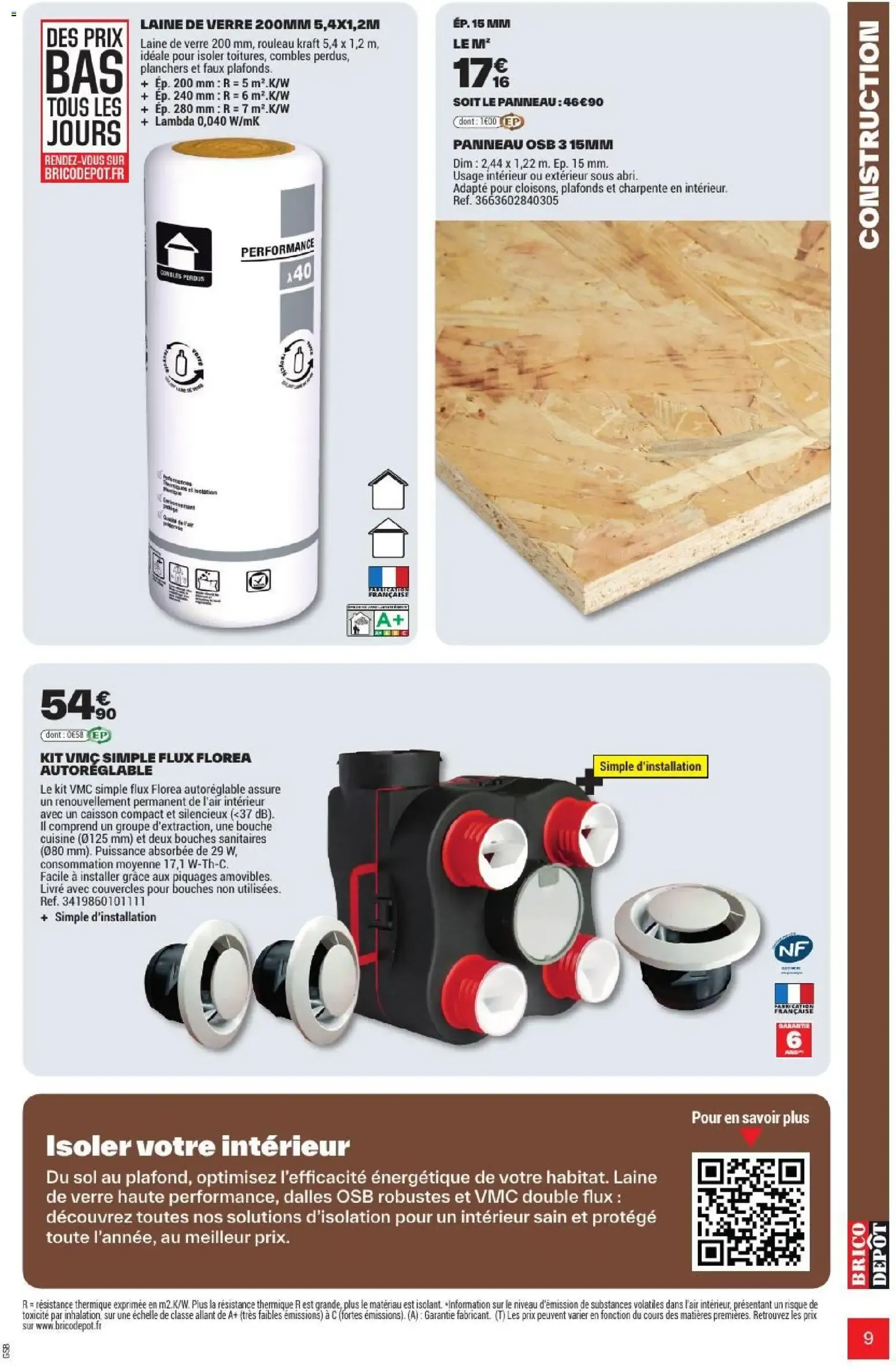 L'OFFICIEL DU BRICOLAGE - Automne du 17 septembre au 1 octobre 2026 - Catalogue page 9
