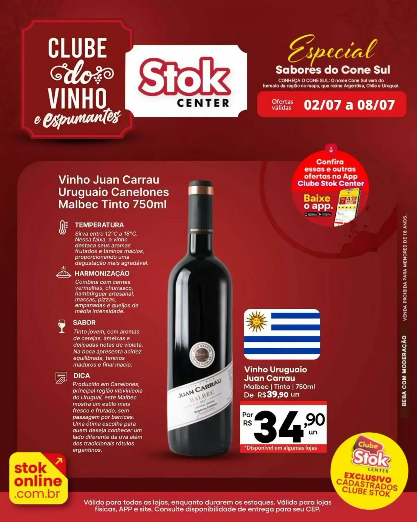 Encarte de Clube do Vinho e Espumantes - Stok Center 2 de julho até 8 de julho 2026 - Pagina 1