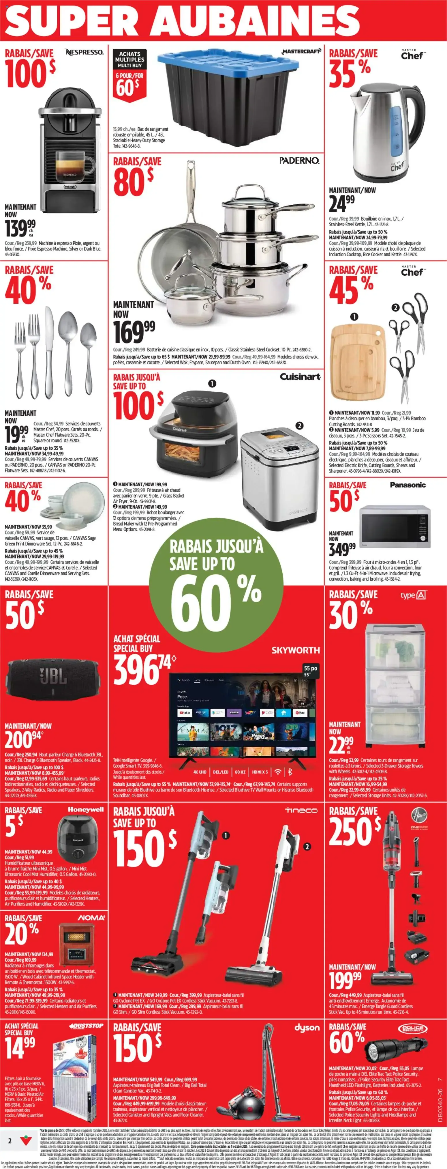 Canadian Tire circulaire from Oct 1, 2026 > weekly specials & deals from October 1 to October 7 2026 - flyer page 2