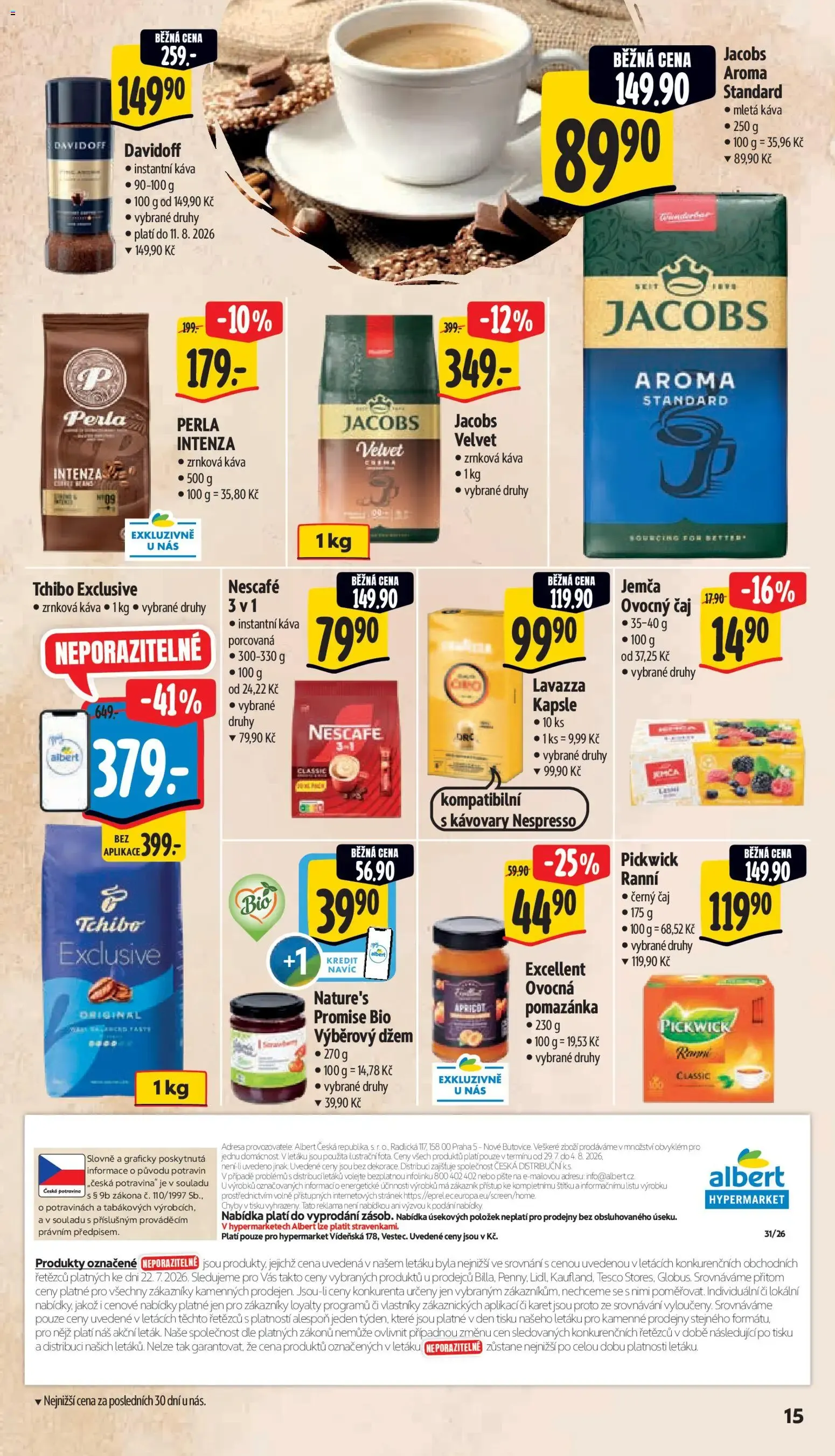 Albert leták - Hypermarket - Vestec od 29.07.2026 - Akční leták - 29. července 4. srpna 2026 - Page 31