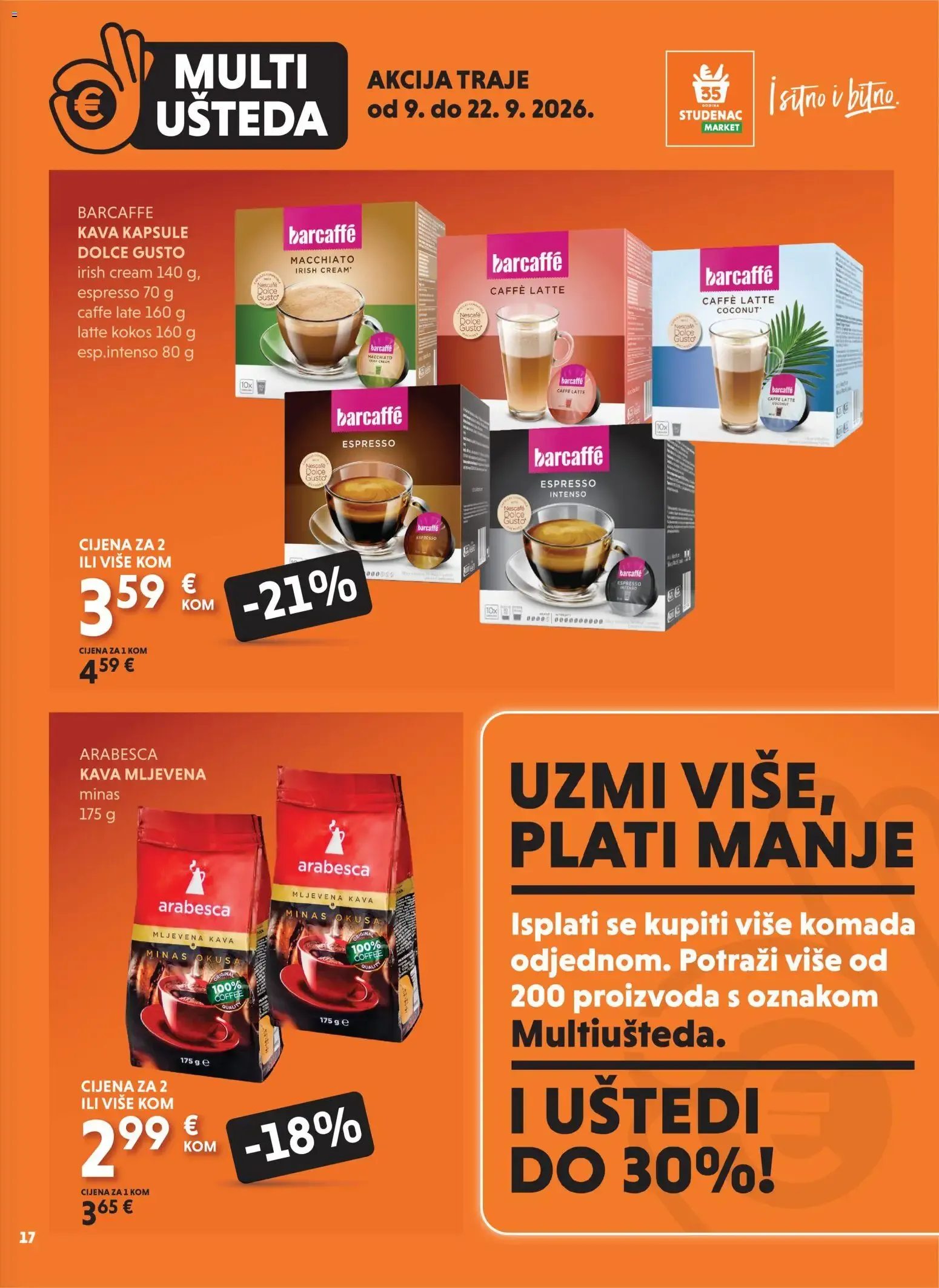 Katalog Studenac MultiUšteda novi od 09.09.2026 na listanje > letak digitalni od 9. rujna do 22. rujna 2026. - Pregled Stranica 17