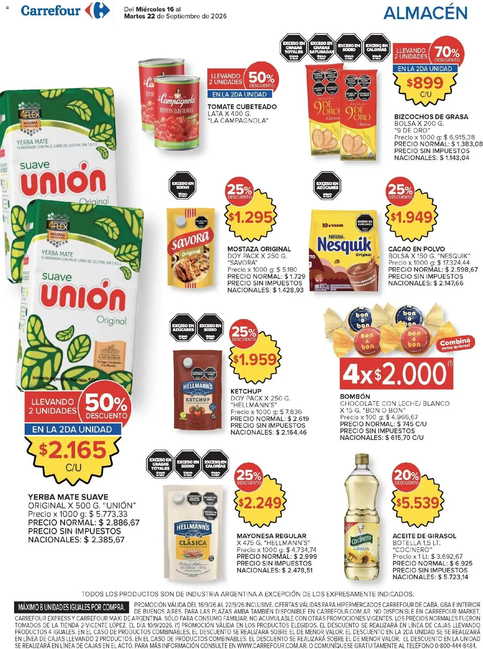 Ofertas de Carrefour - Carrefour Hiper Ofertas || del 16/09/2026 - 22/09/2026 || Promociones 16 de septiembre al 22 de septiembre 2026 - Página 5 del catálogo