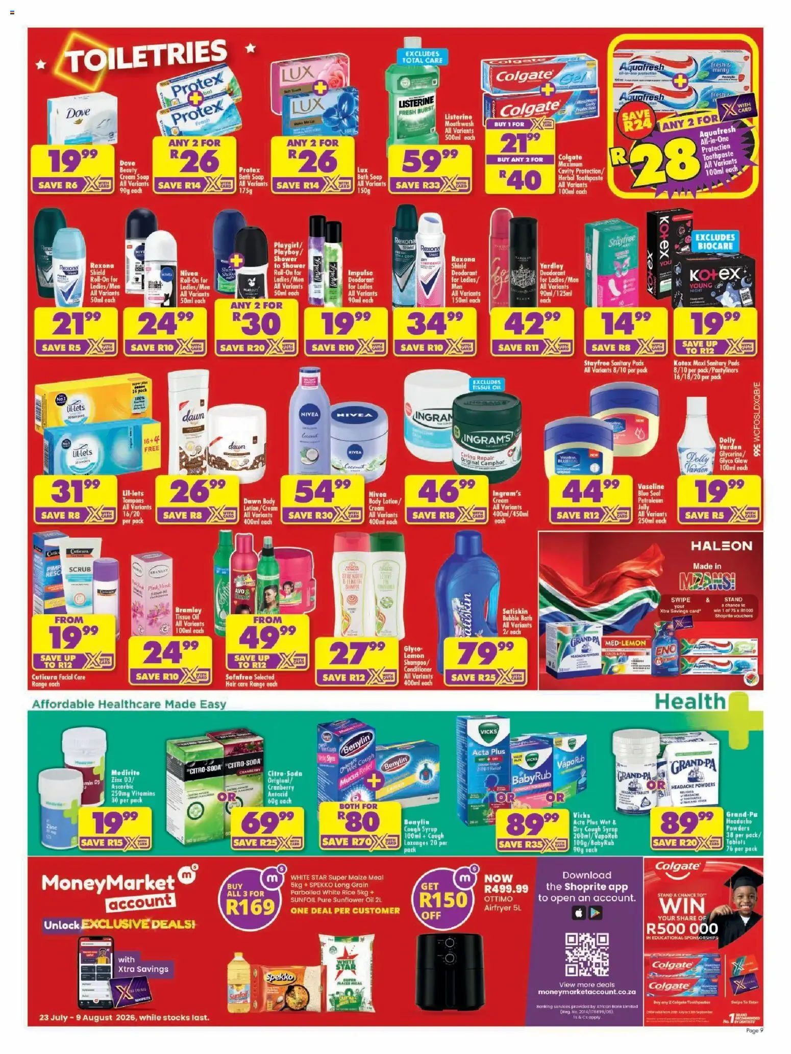 Shoprite Major Low Price Birthday from 20 July to 10 August 2026 - Catalogue Page 9