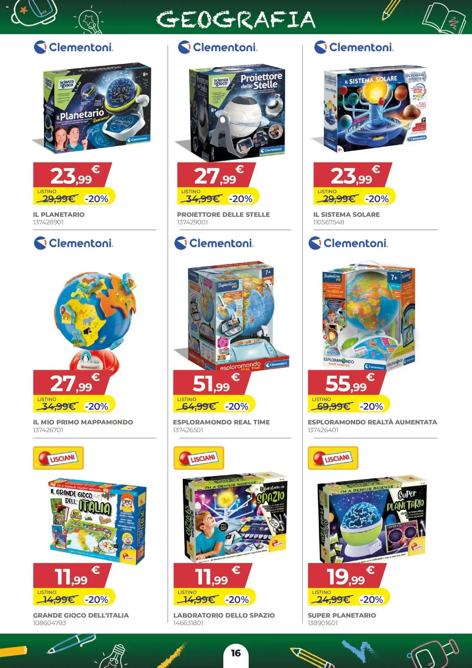 A SCUOLA di SCONTI - Toys Center da 27 agosto a 30 settembre di 2026 - Pagina del volantino 16